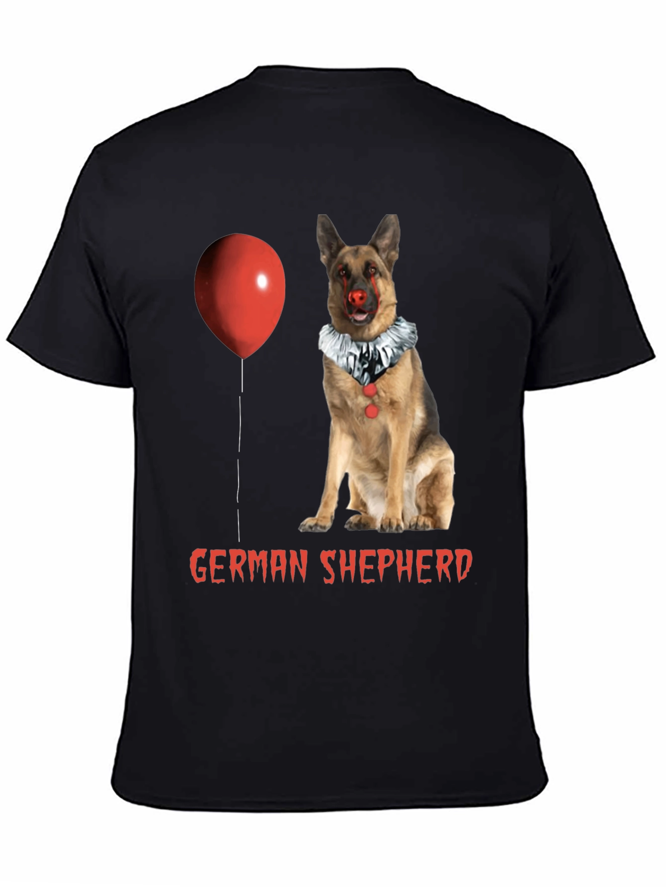 German Shepherd Clown Dog Halloween T-Shirt