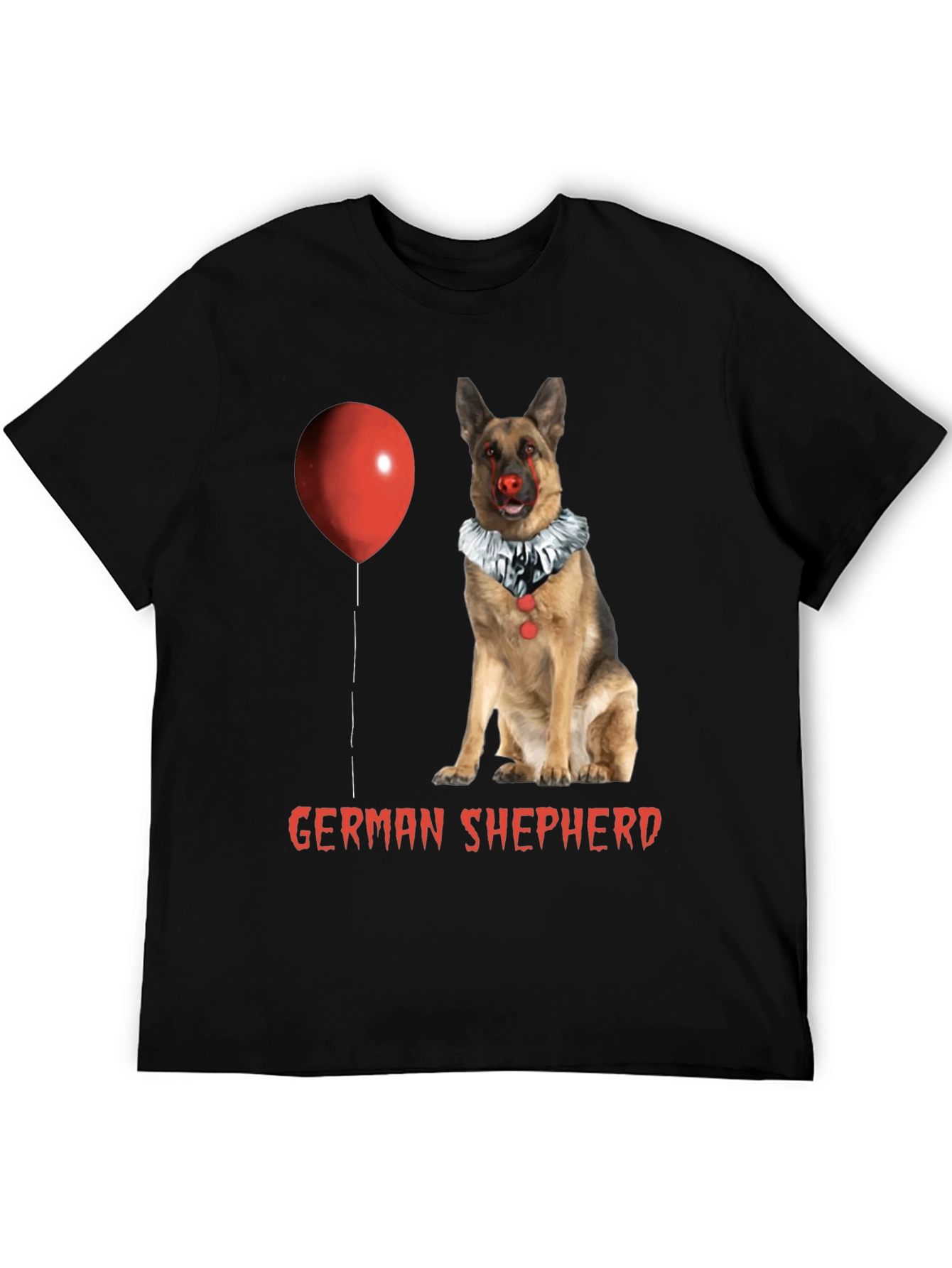 German Shepherd Clown Dog Halloween T-Shirt
