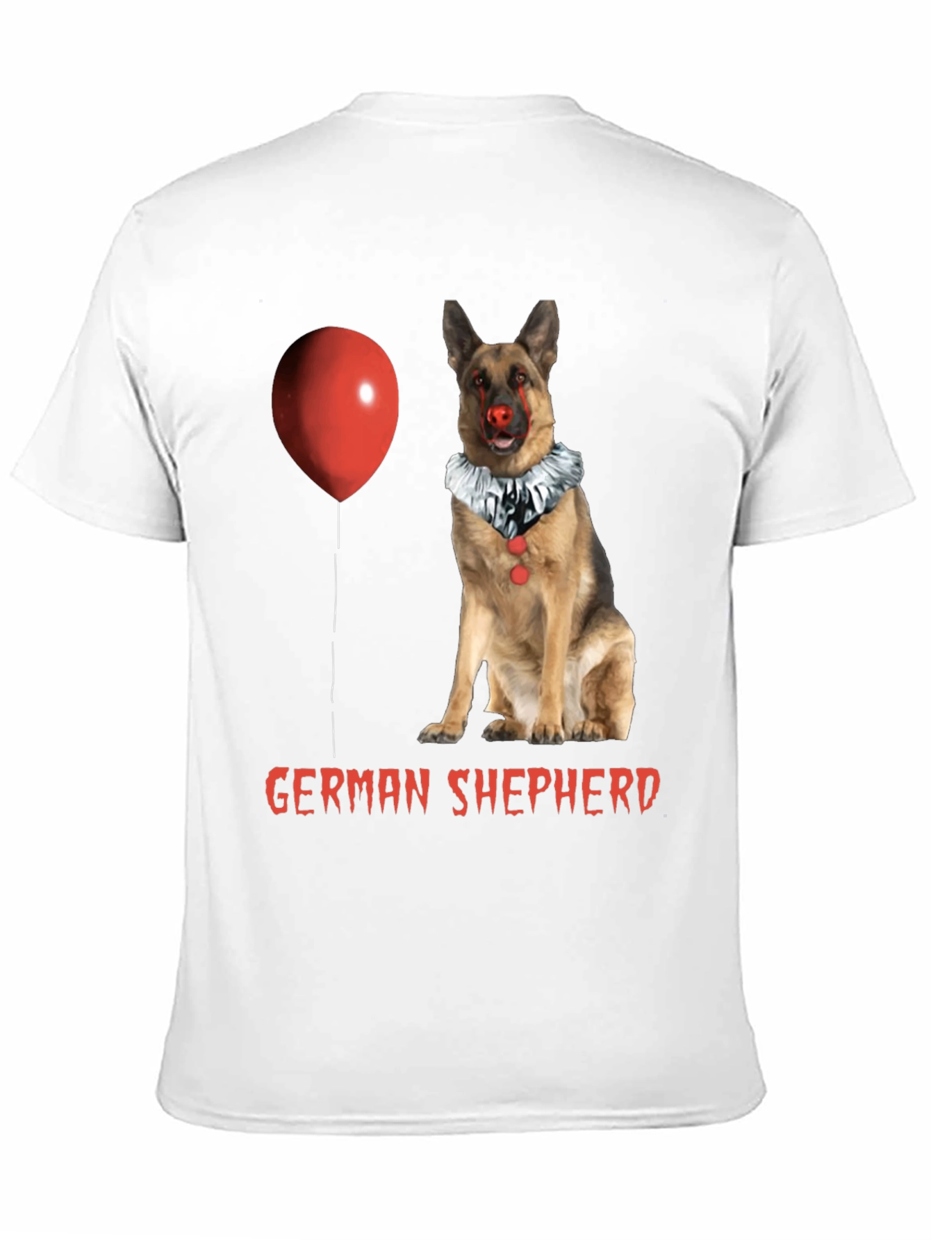 German Shepherd Clown Dog Halloween T-Shirt