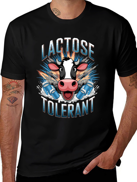 Lactose Tolerant Graphic Tee - Cow Milk Design