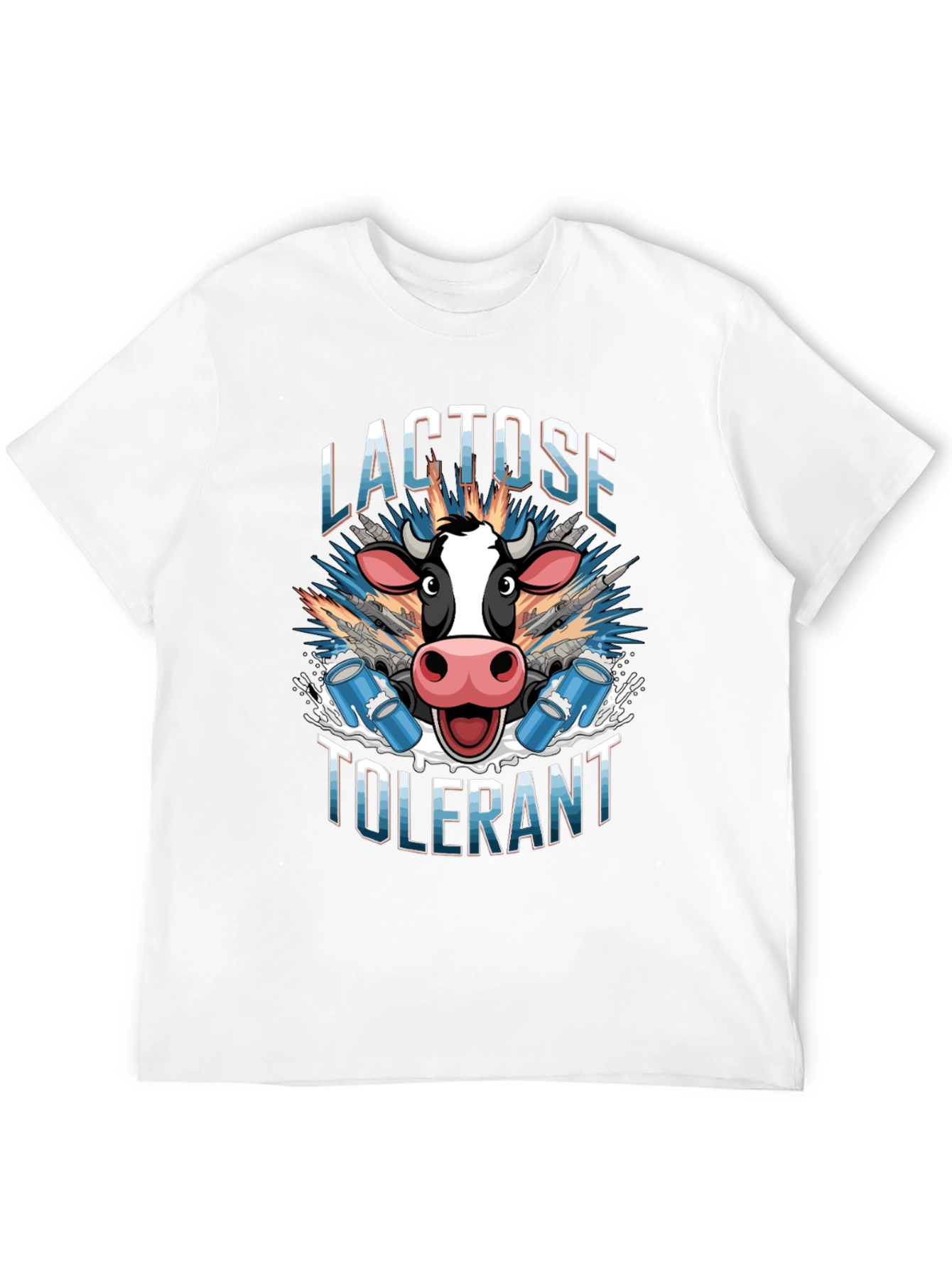 Lactose Tolerant Graphic Tee - Cow Milk Design