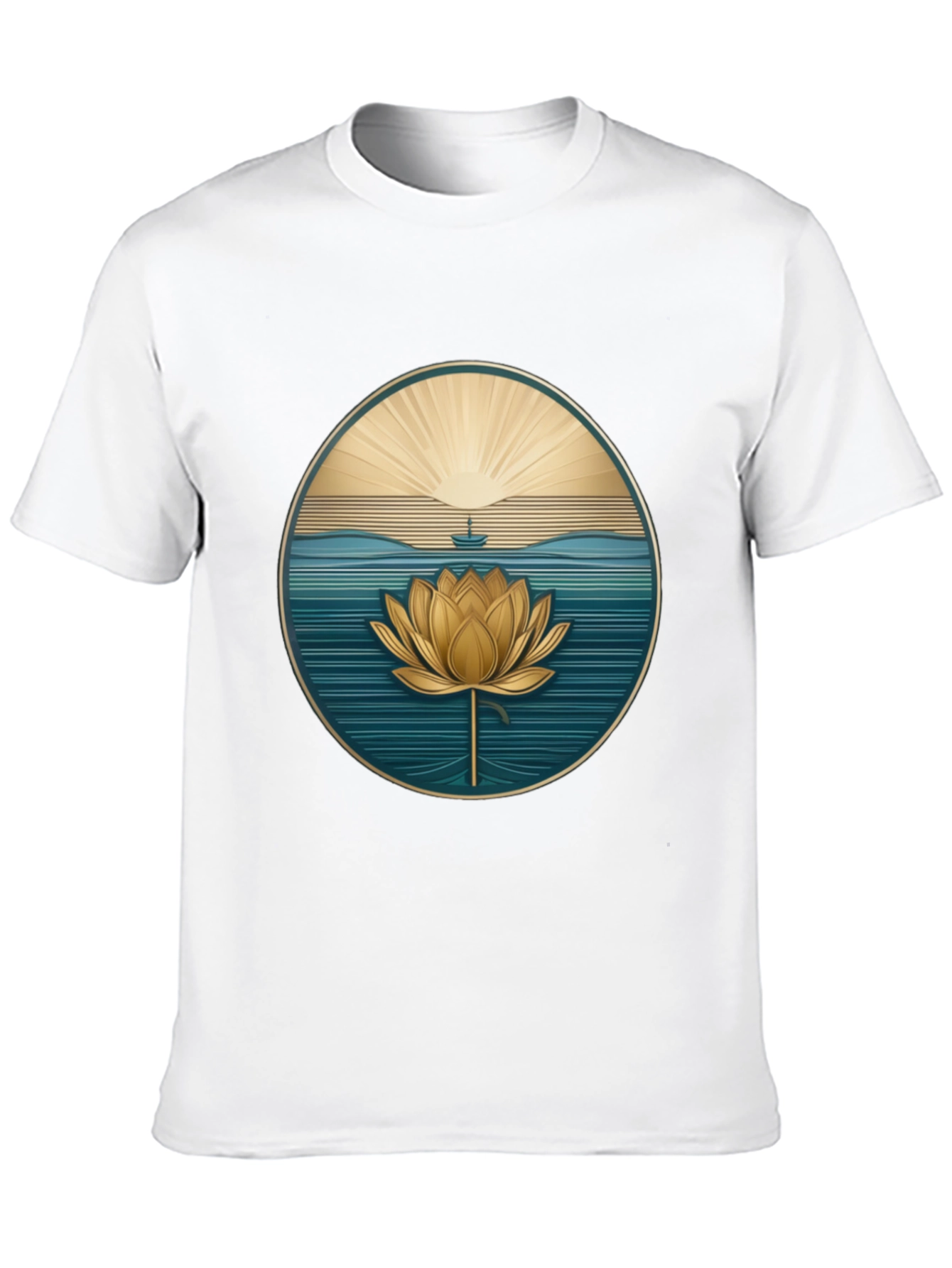 Lotus Flower Graphic Tee - Serene Design