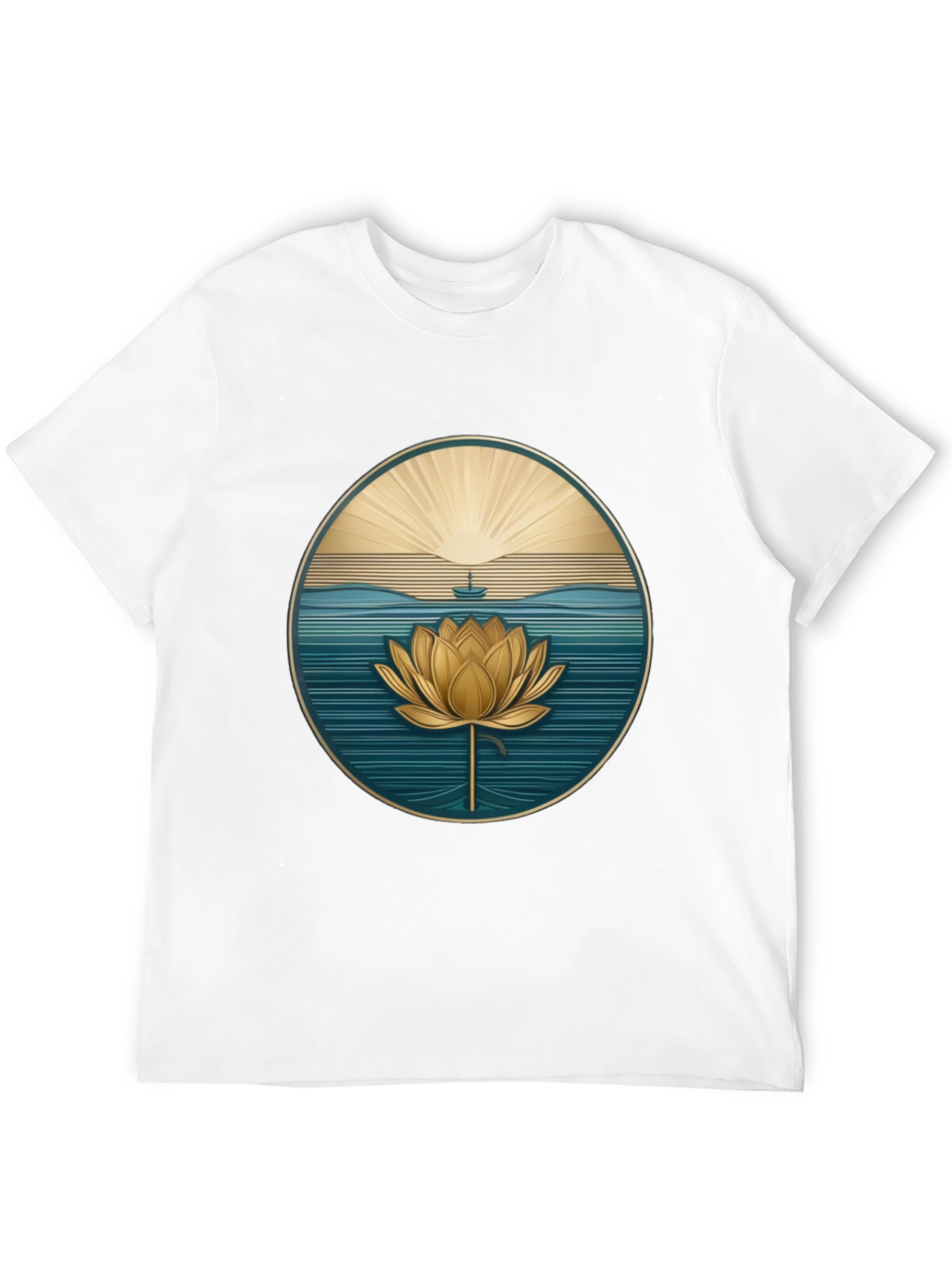 Lotus Flower Graphic Tee - Serene Design