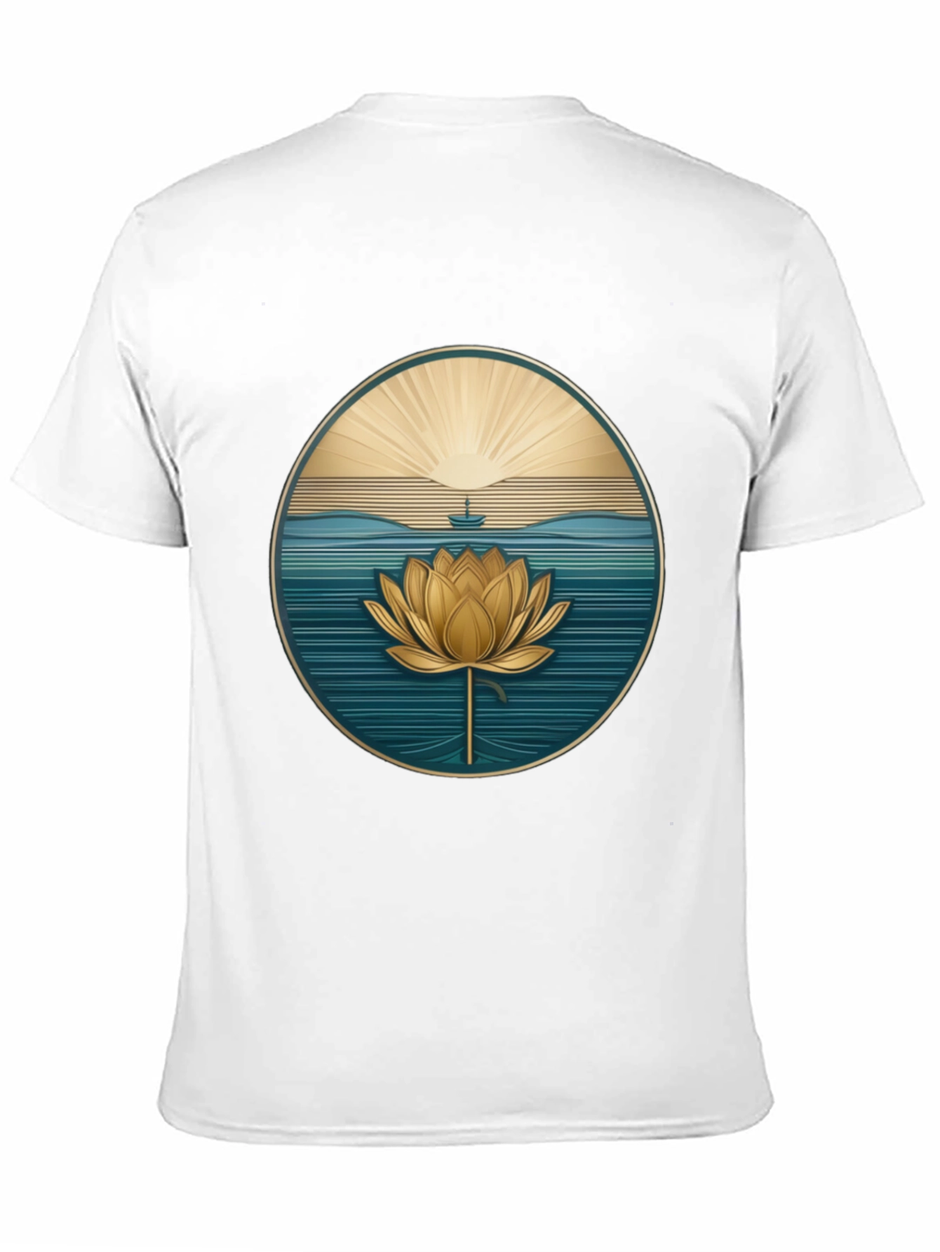 Lotus Flower Graphic Tee - Serene Design