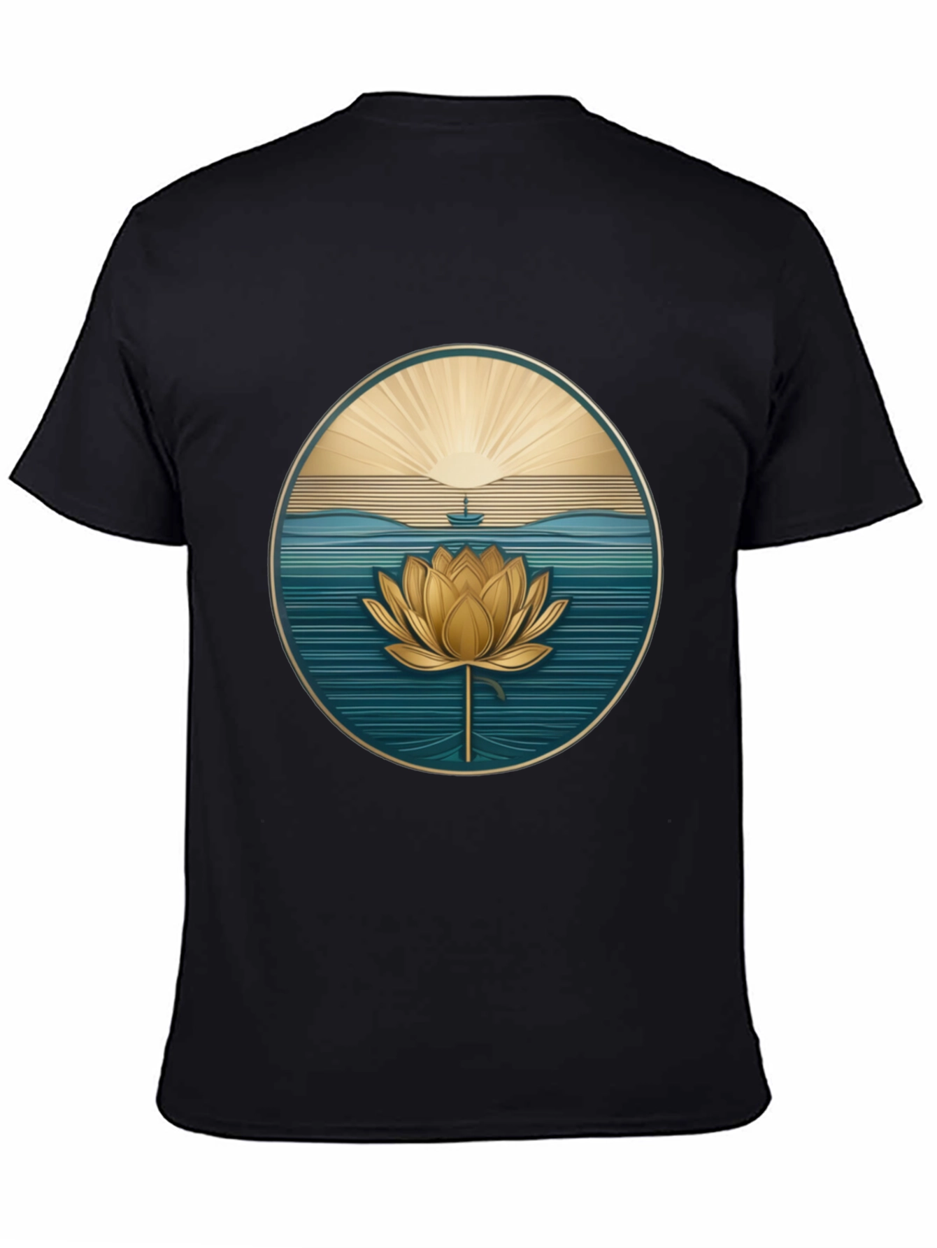 Lotus Flower Graphic Tee - Serene Design