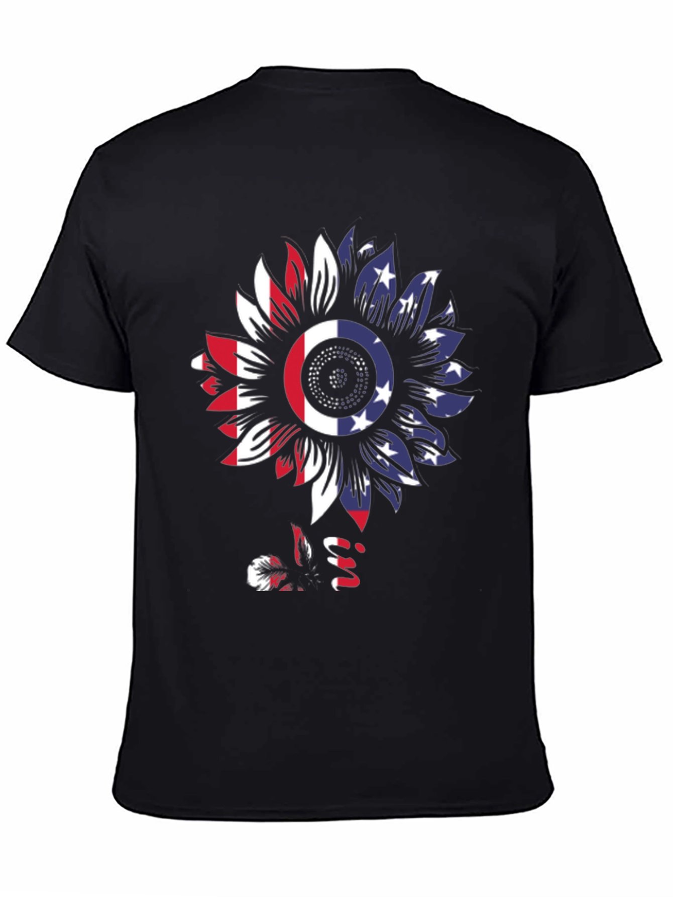American Flag Sunflower T-Shirt