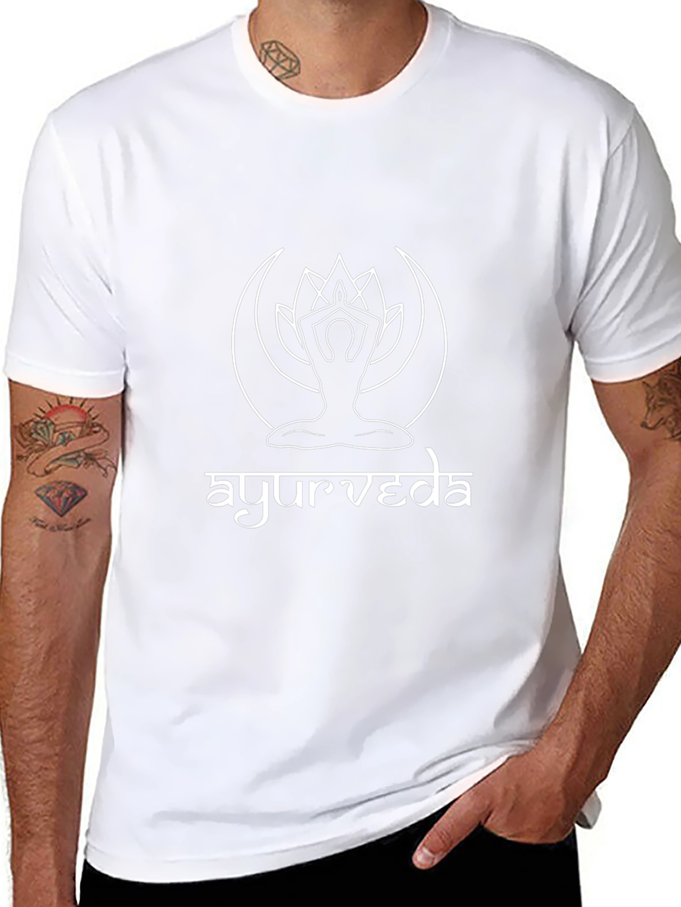 Ayurveda Yoga T-Shirt - Meditative Design