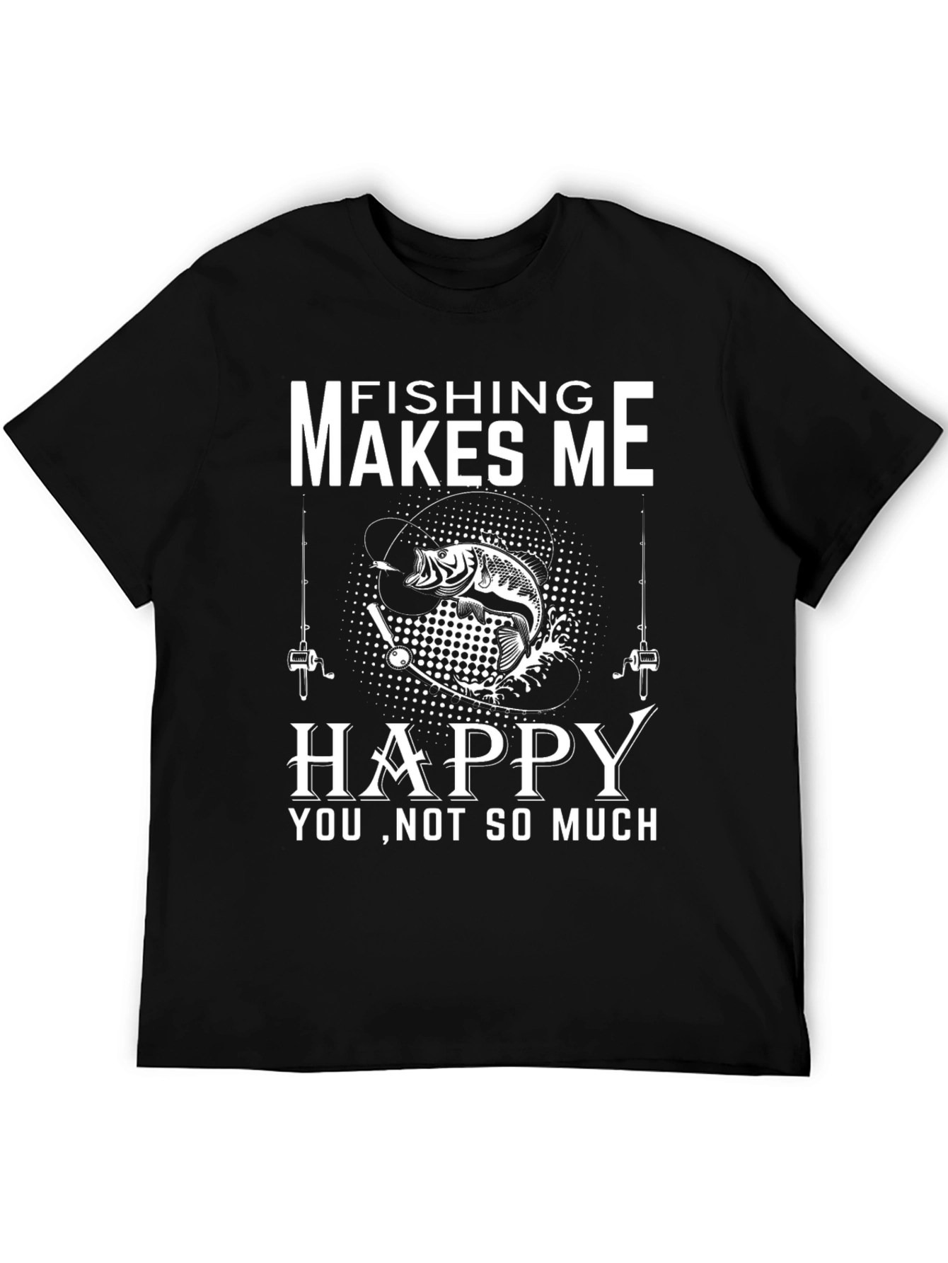 Fishing Makes Me Happy Graphic Tee