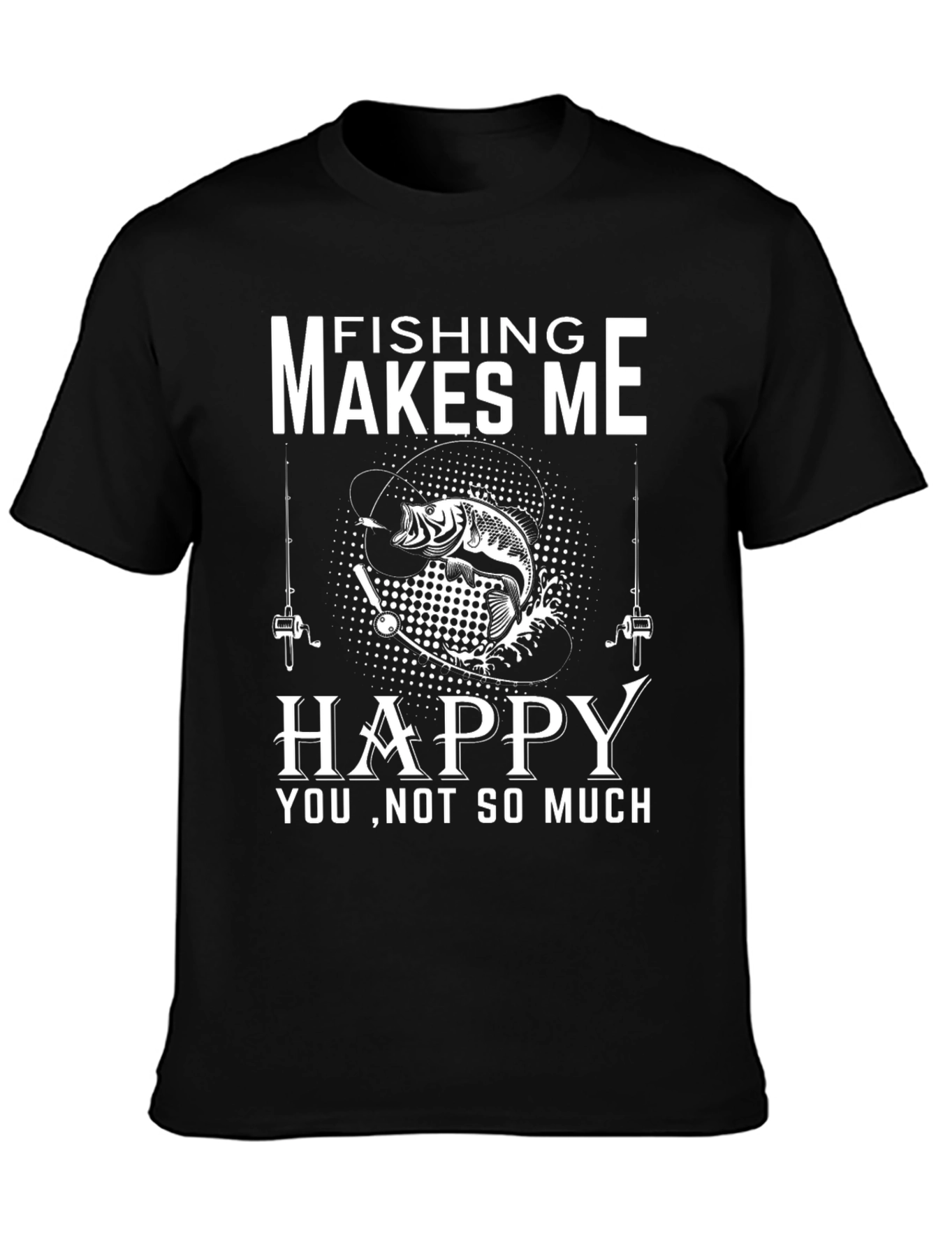 Fishing Makes Me Happy Graphic Tee