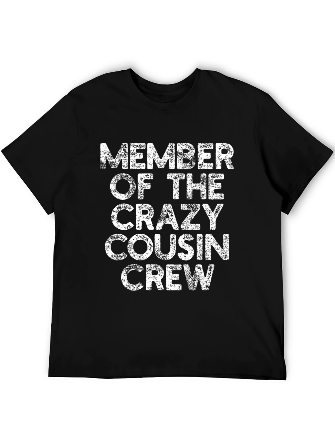 Crazy Cousin Crew T-Shirt - Black Cotton Tee