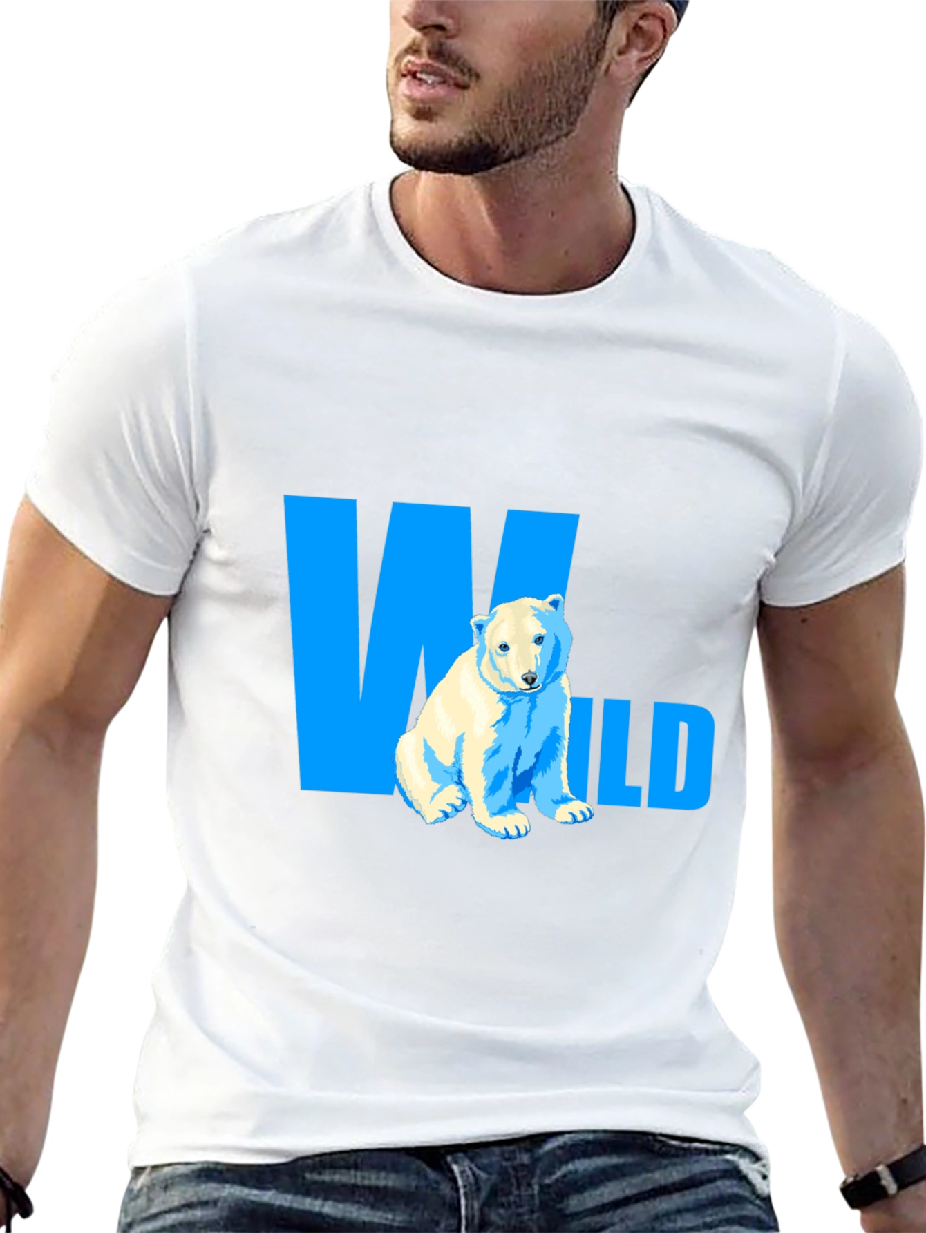 Wild Polar Bear Graphic Tee