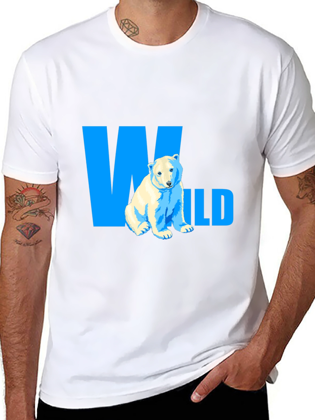 Wild Polar Bear Graphic Tee