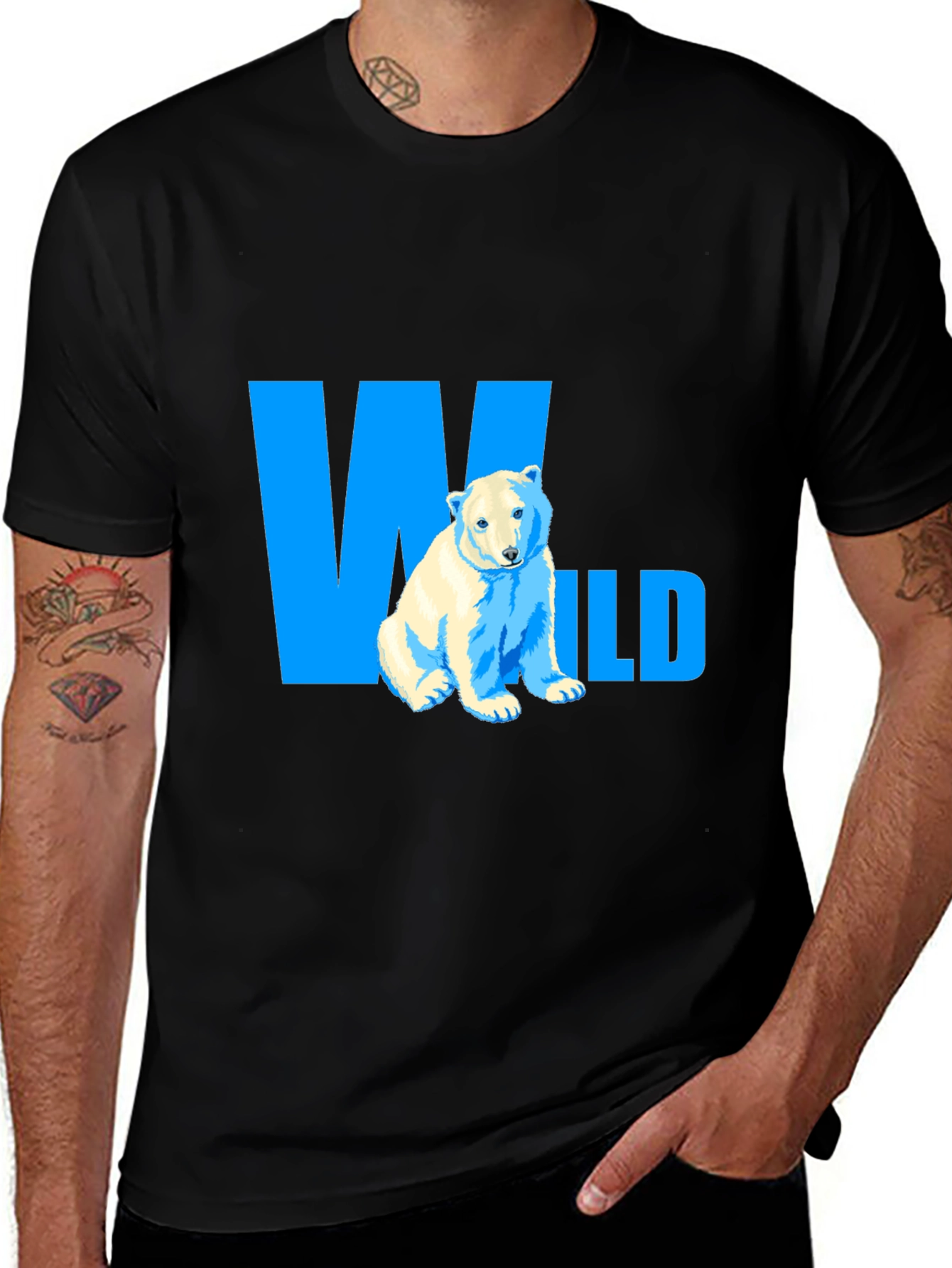 Wild Polar Bear Graphic Tee