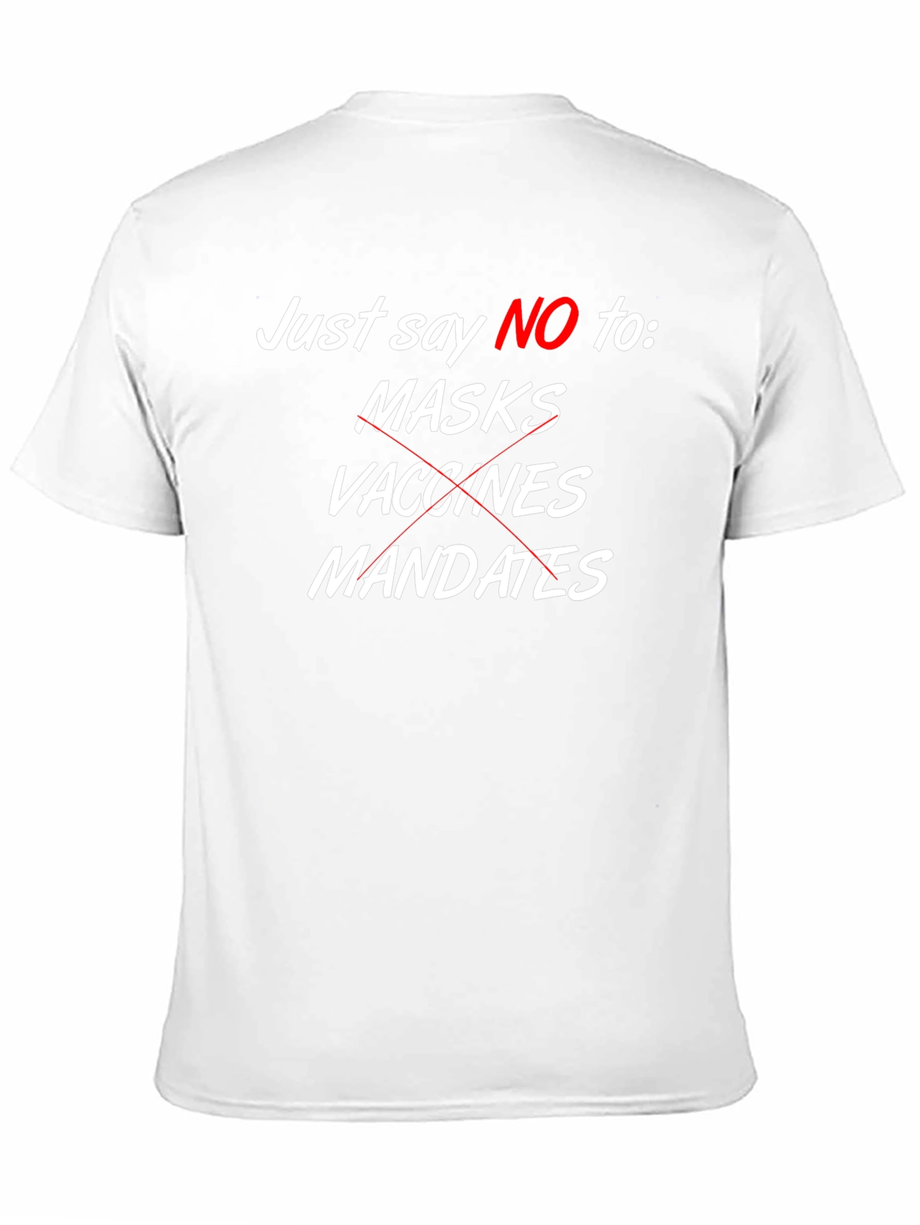 Just Say NO Anti-Mask Vaccine Mandate T-Shirt