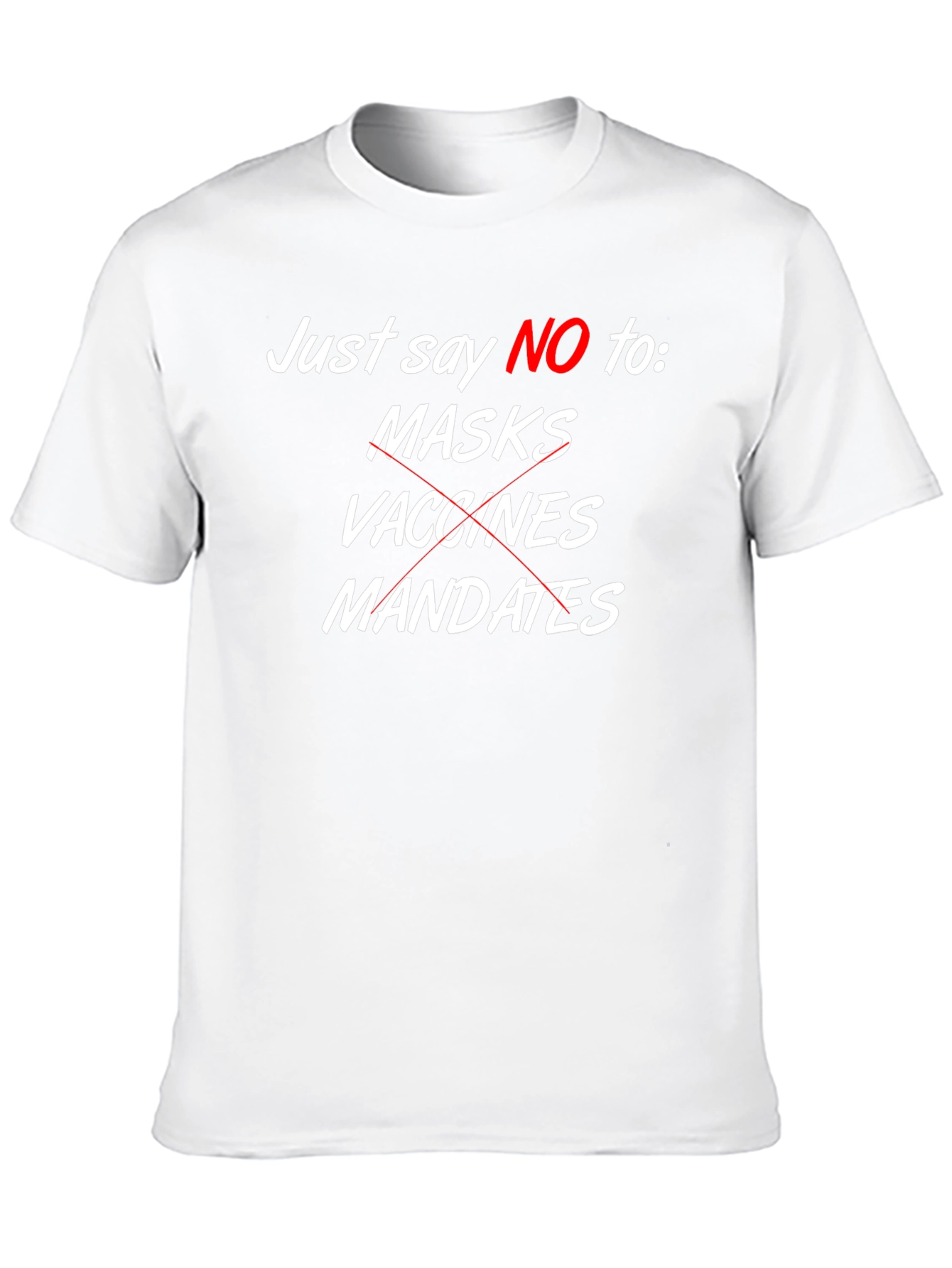 Just Say NO Anti-Mask Vaccine Mandate T-Shirt