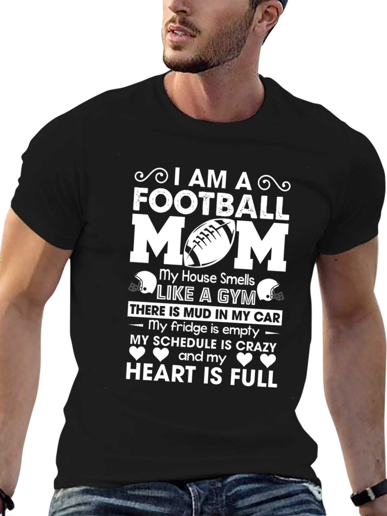 Football Mom T-Shirt - Crazy Schedule Full Heart