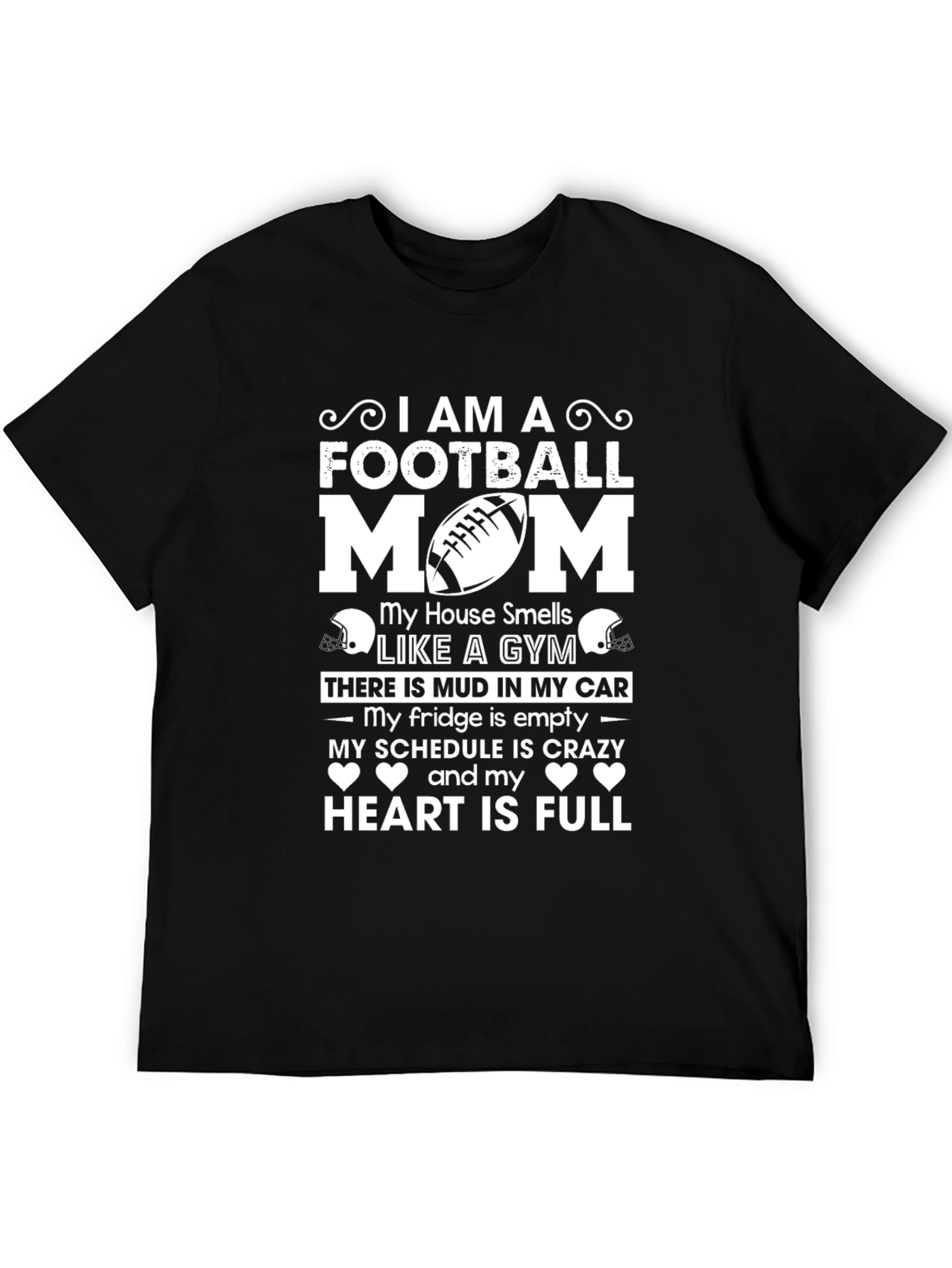 Football Mom T-Shirt - Crazy Schedule Full Heart