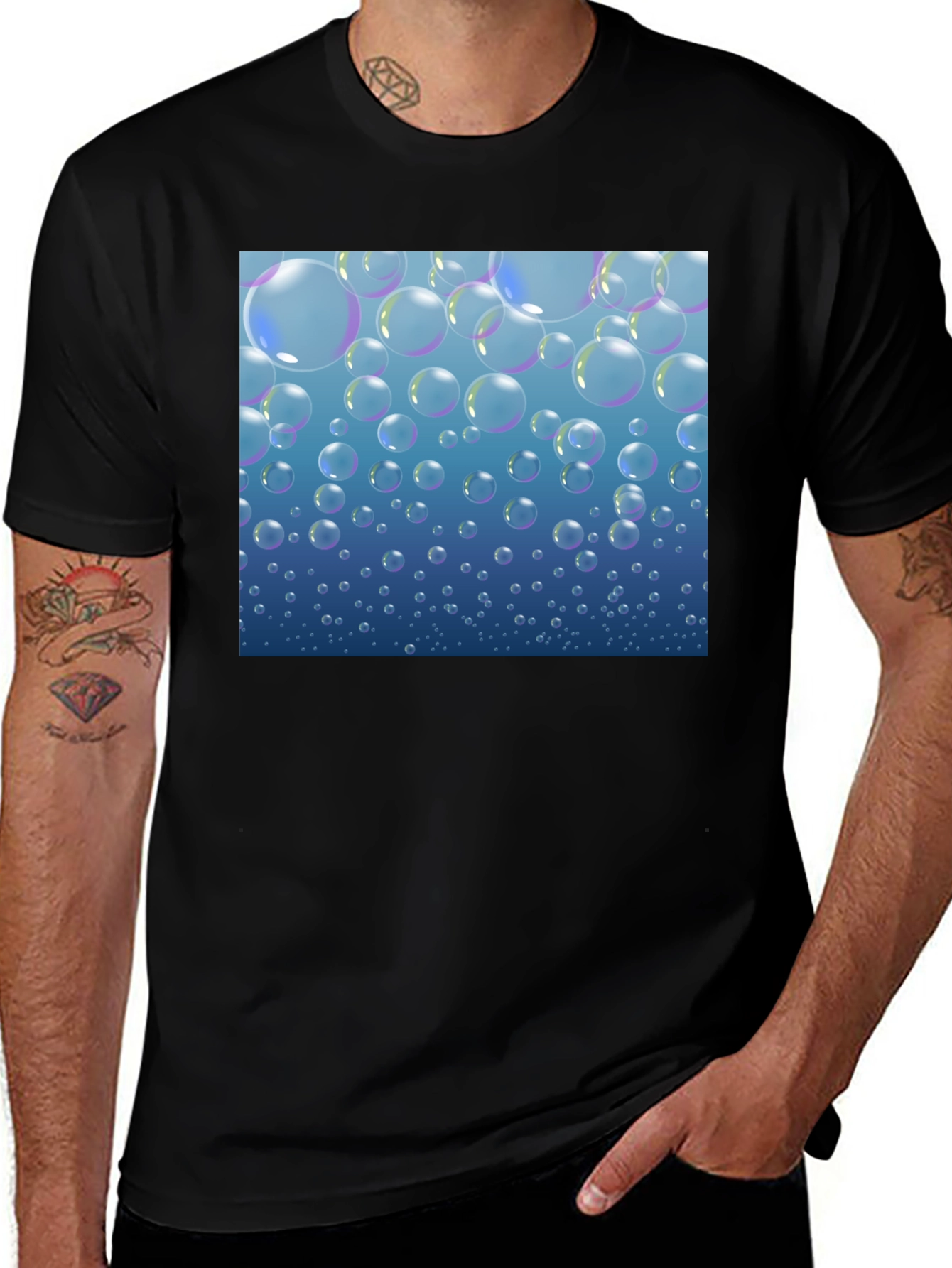 Bubbles Graphic T-Shirt - Stylish & Unique Design