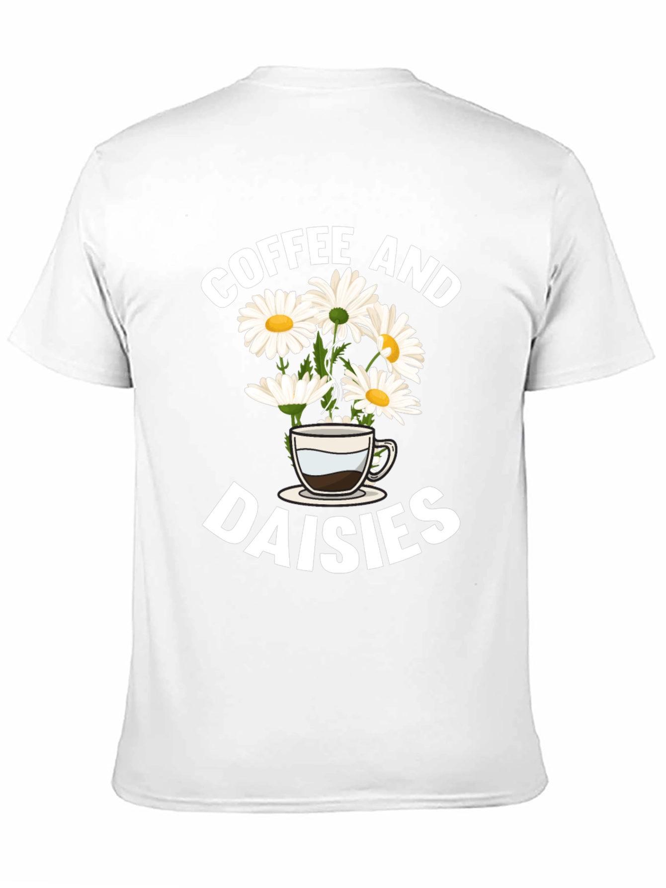 Coffee and Daisies Graphic T-Shirt