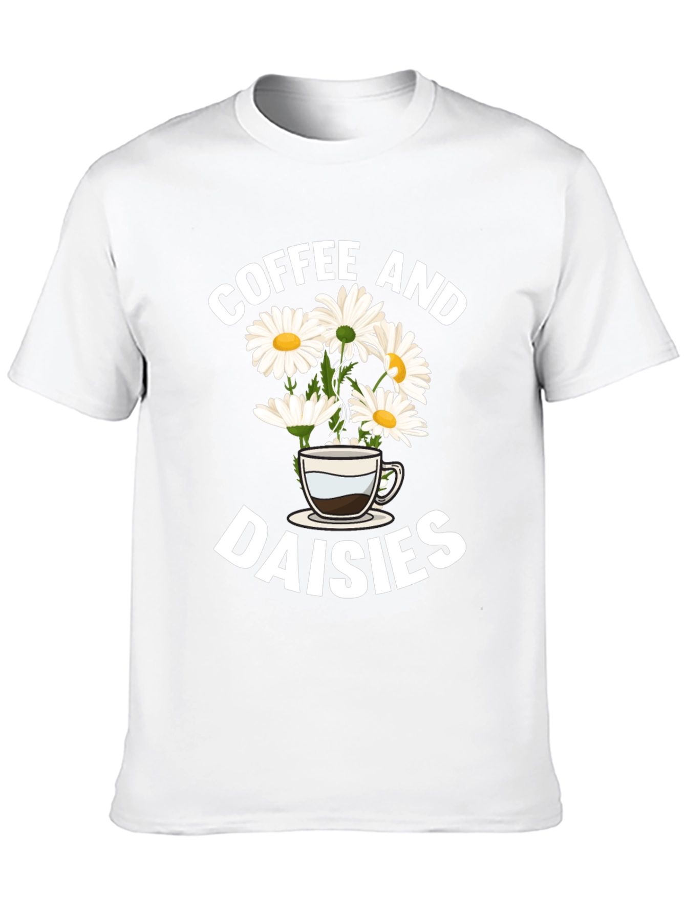 Coffee and Daisies Graphic T-Shirt
