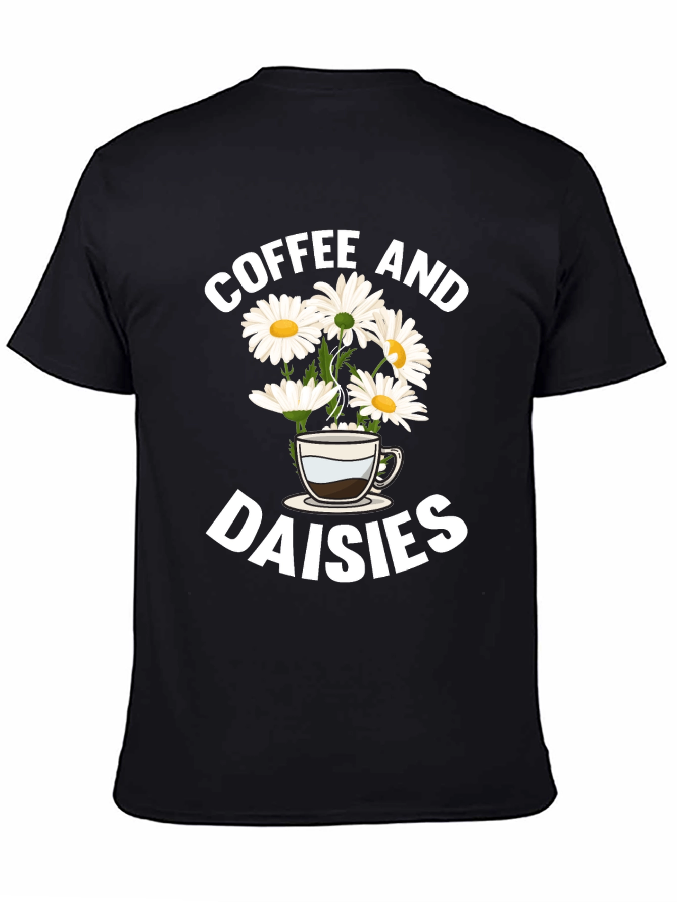 Coffee and Daisies Graphic T-Shirt