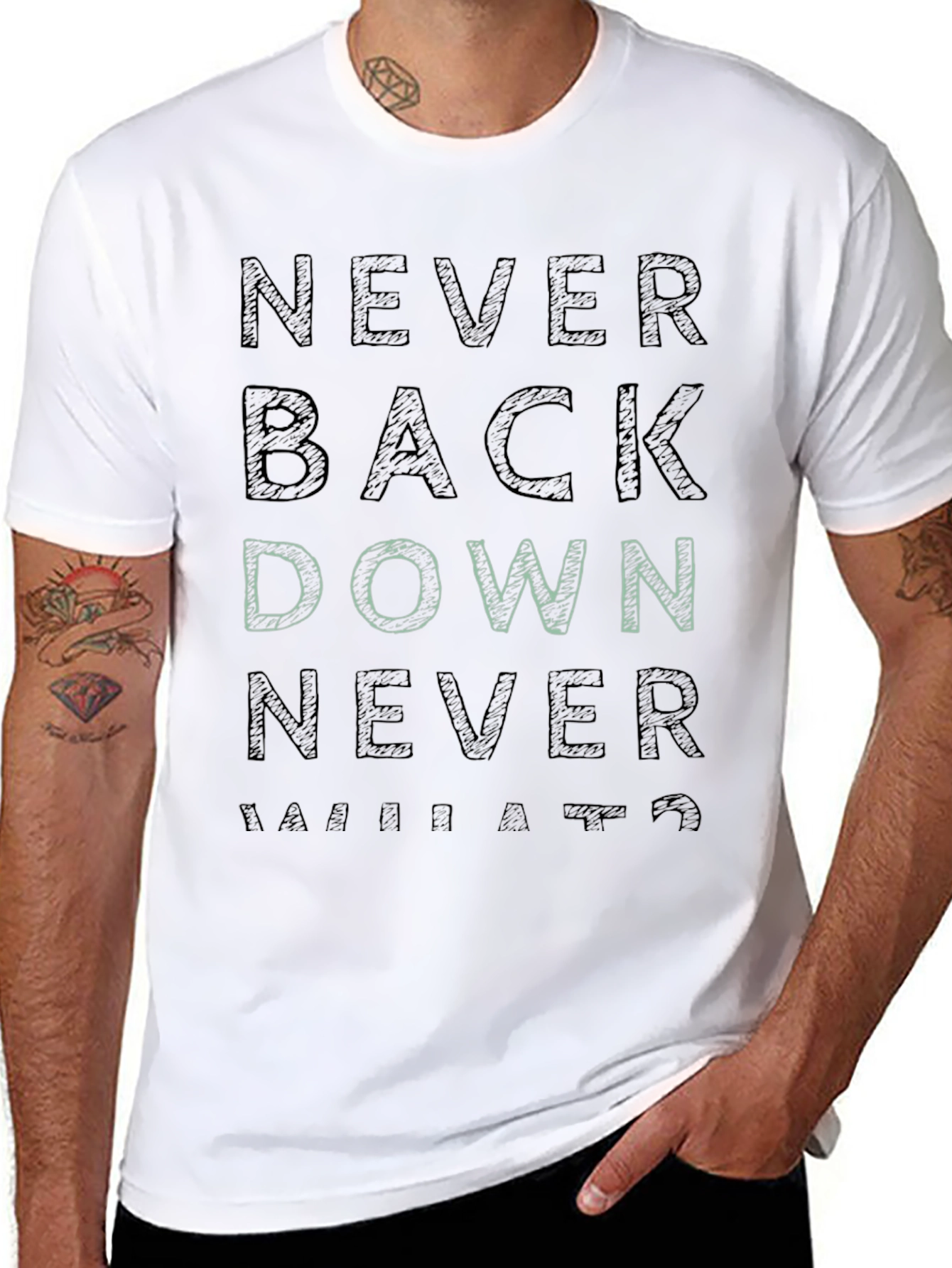 Never Back Down Graphic Tee