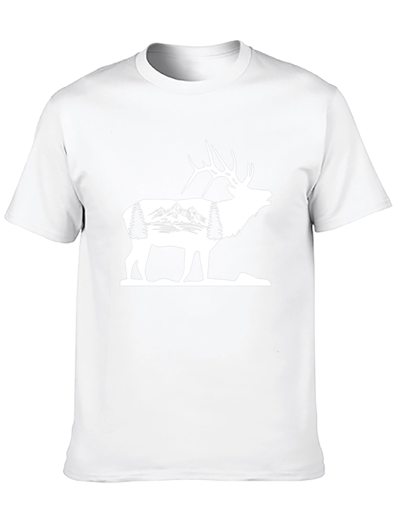 Mountain Elk Graphic Tee - Black Cotton Blend