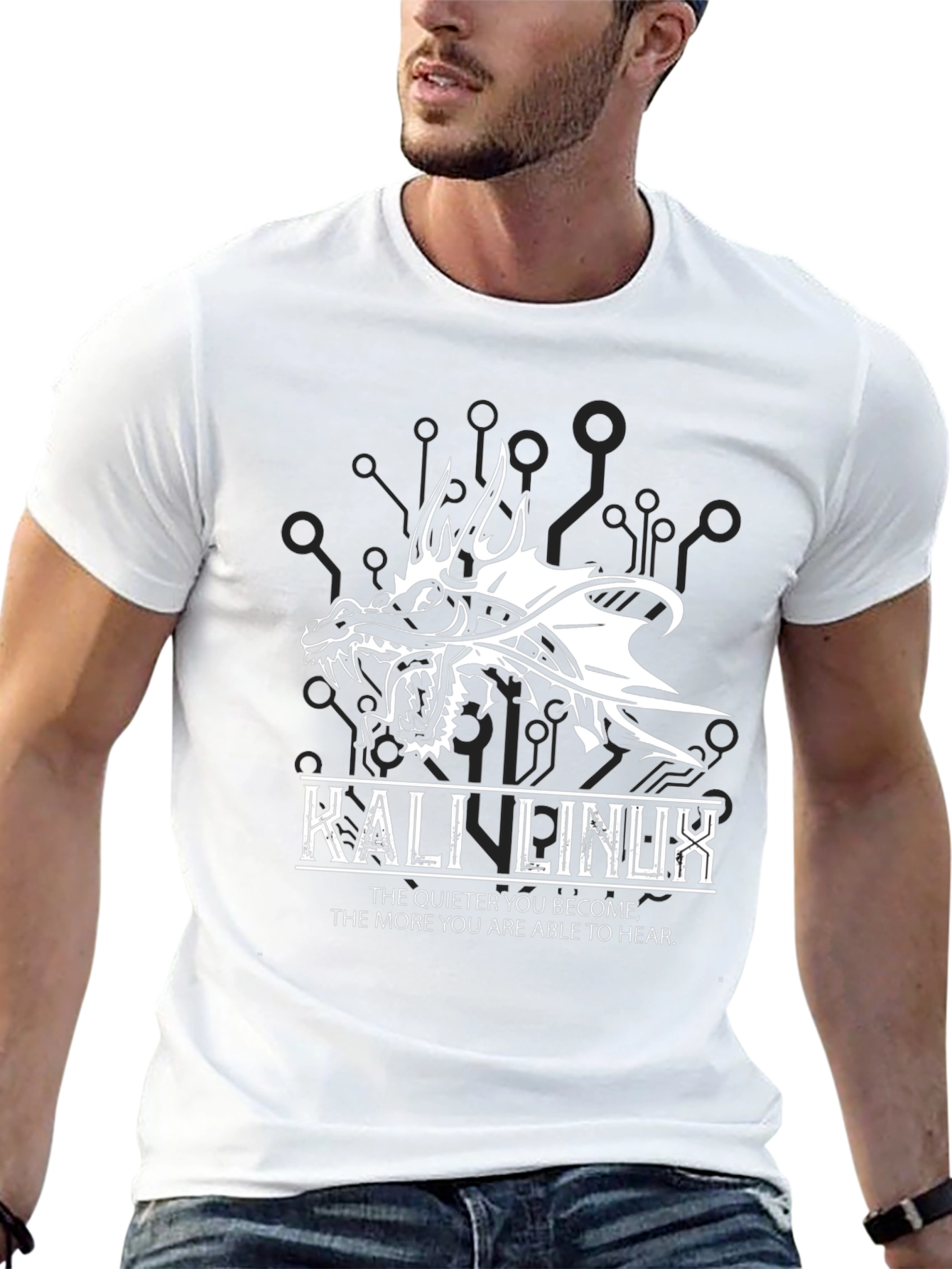 Kali Linux Dragon Graphic Black T-Shirt