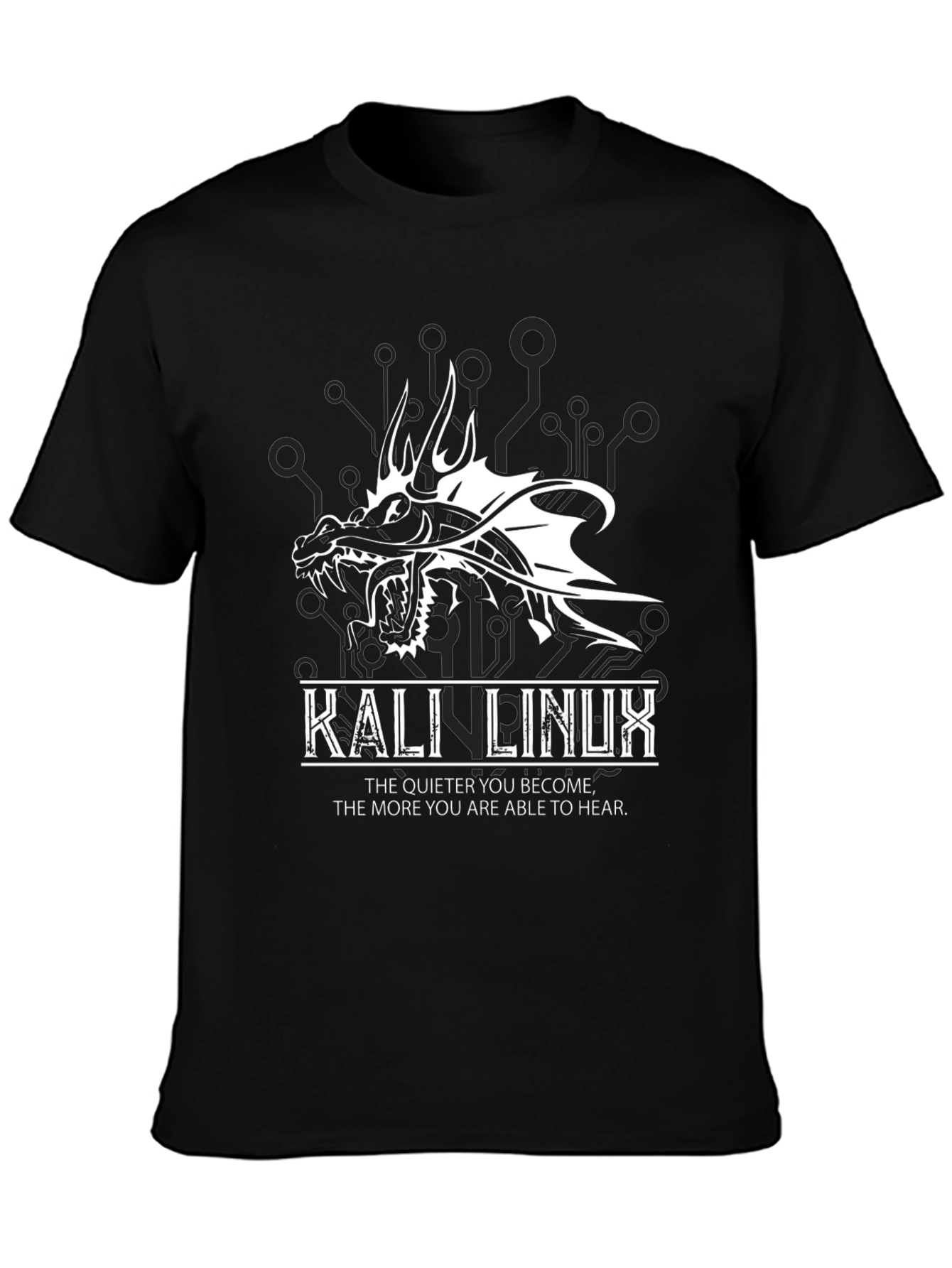 Kali Linux Dragon Graphic Black T-Shirt