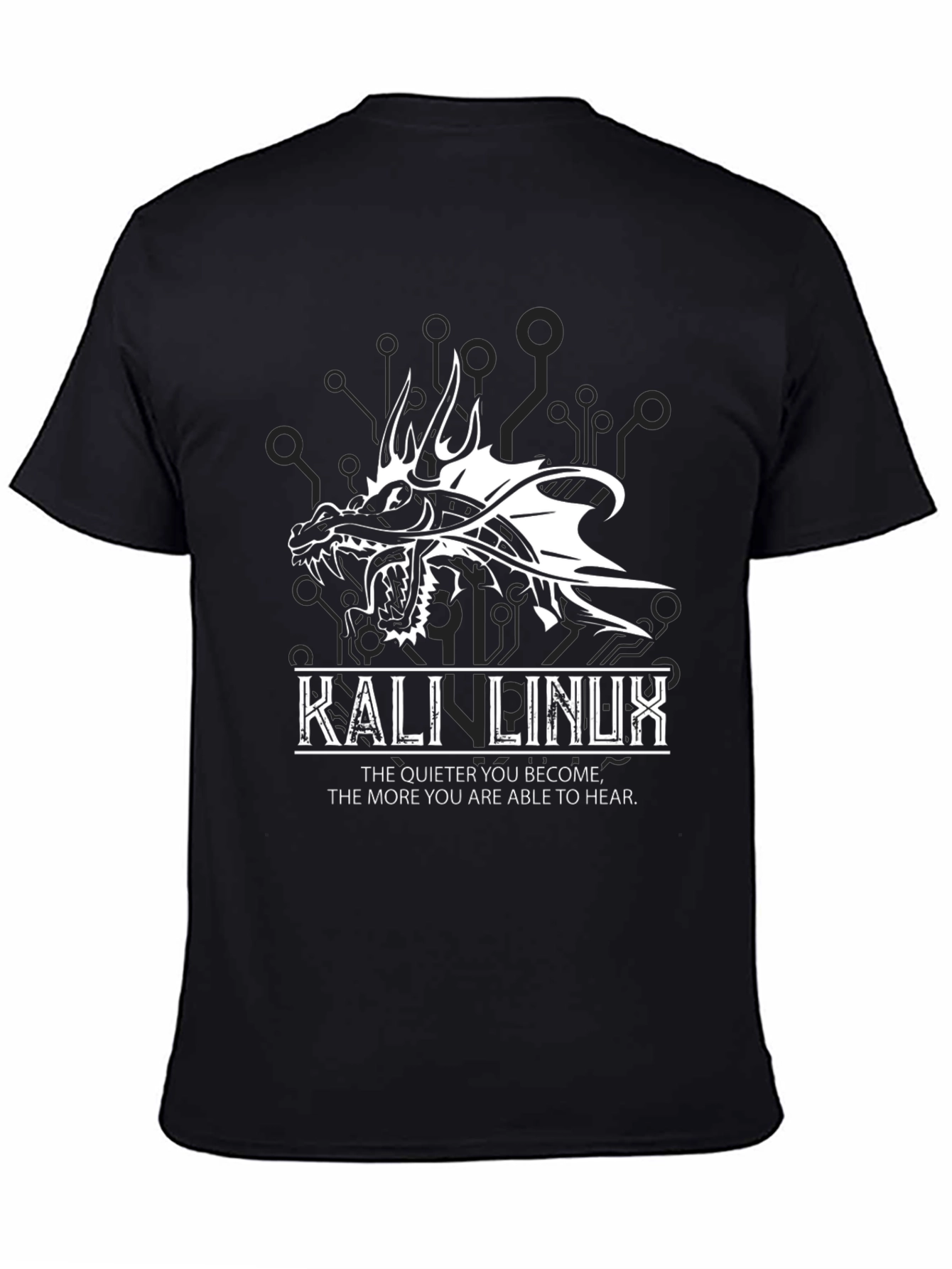 Kali Linux Dragon Graphic Black T-Shirt
