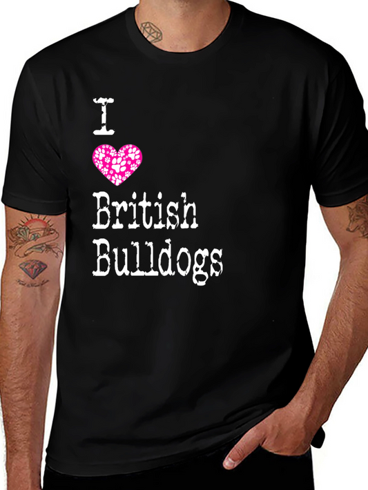 I Love British Bulldogs T-Shirt
