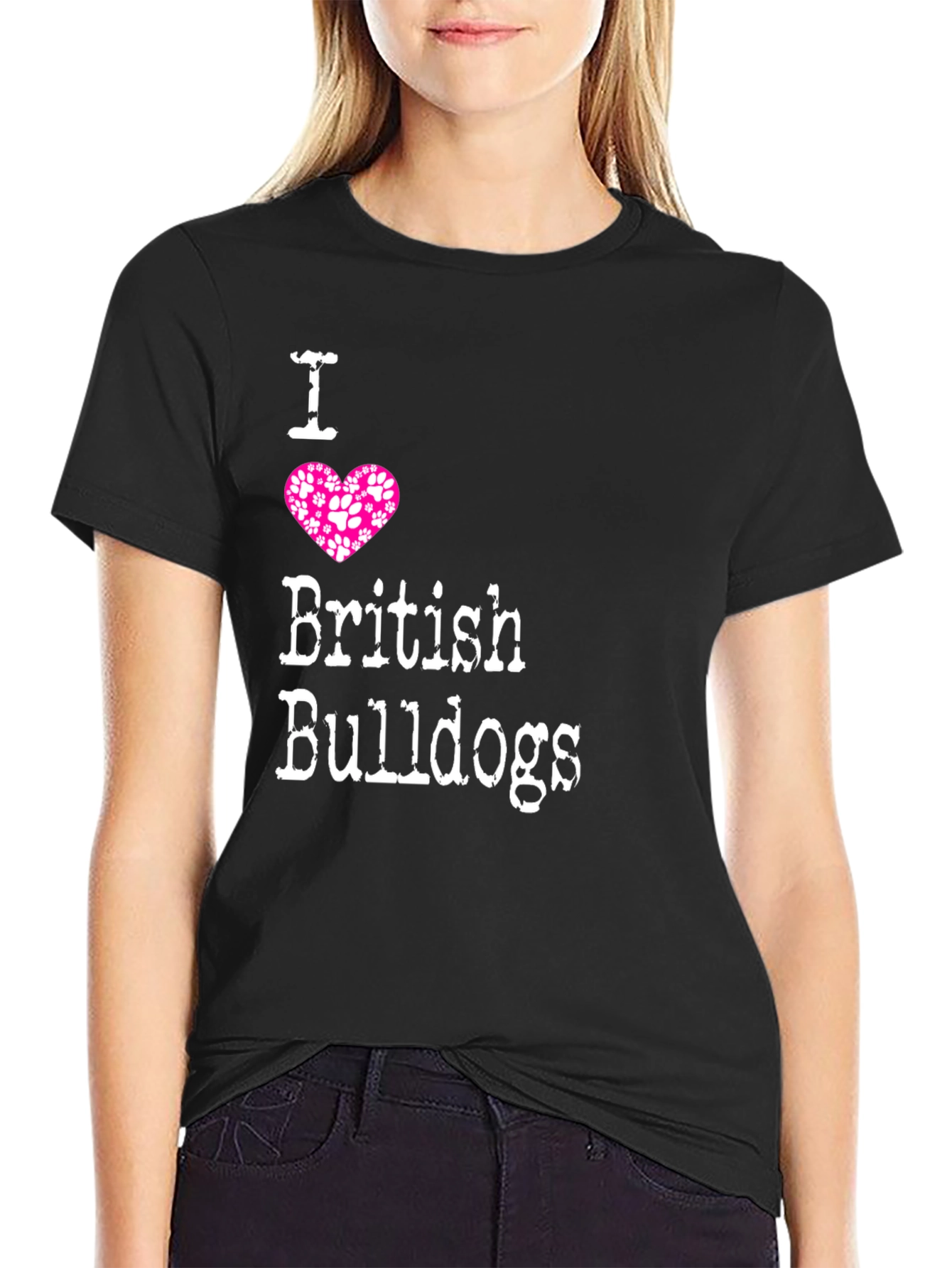 I Love British Bulldogs T-Shirt