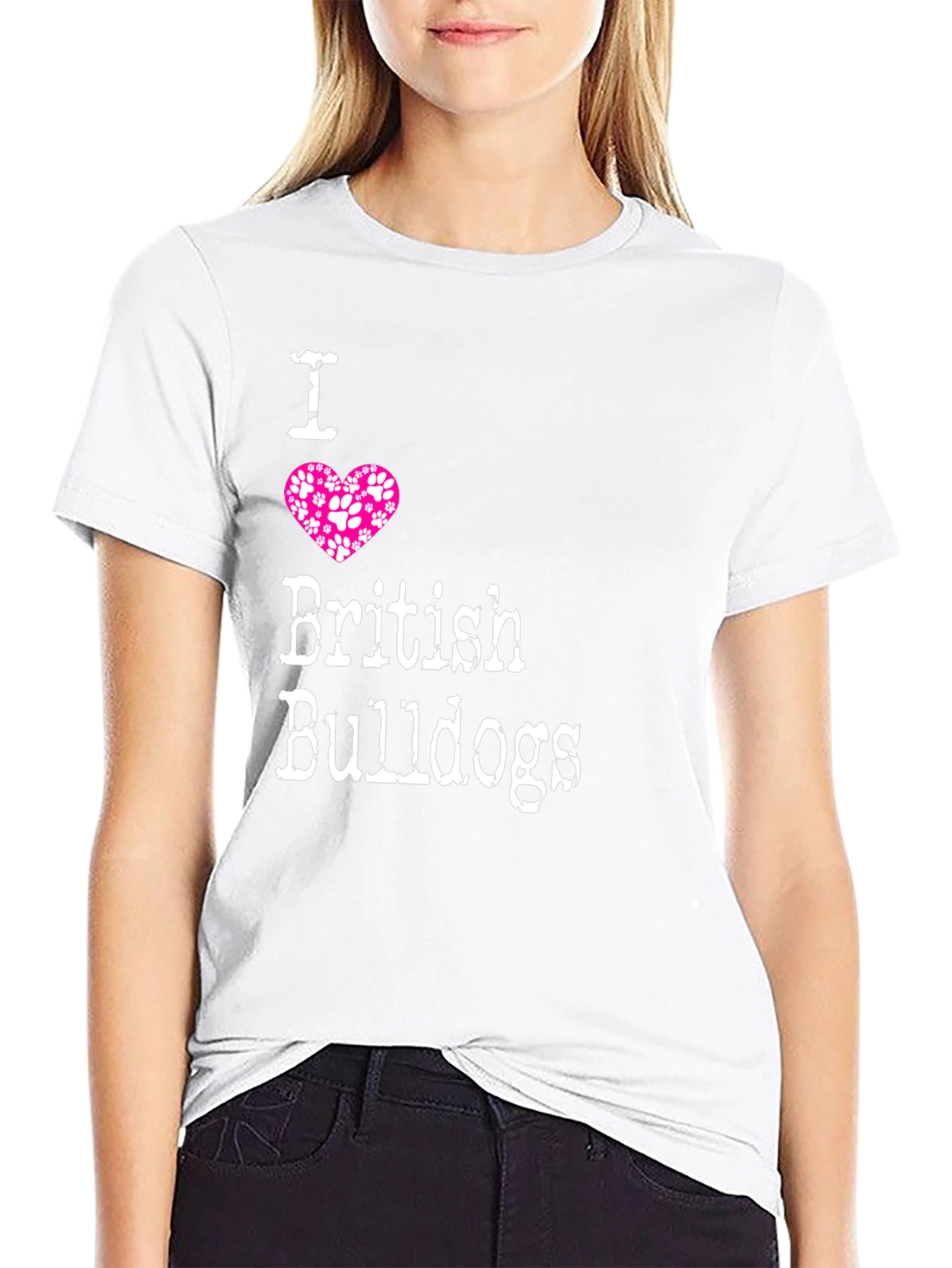 I Love British Bulldogs T-Shirt