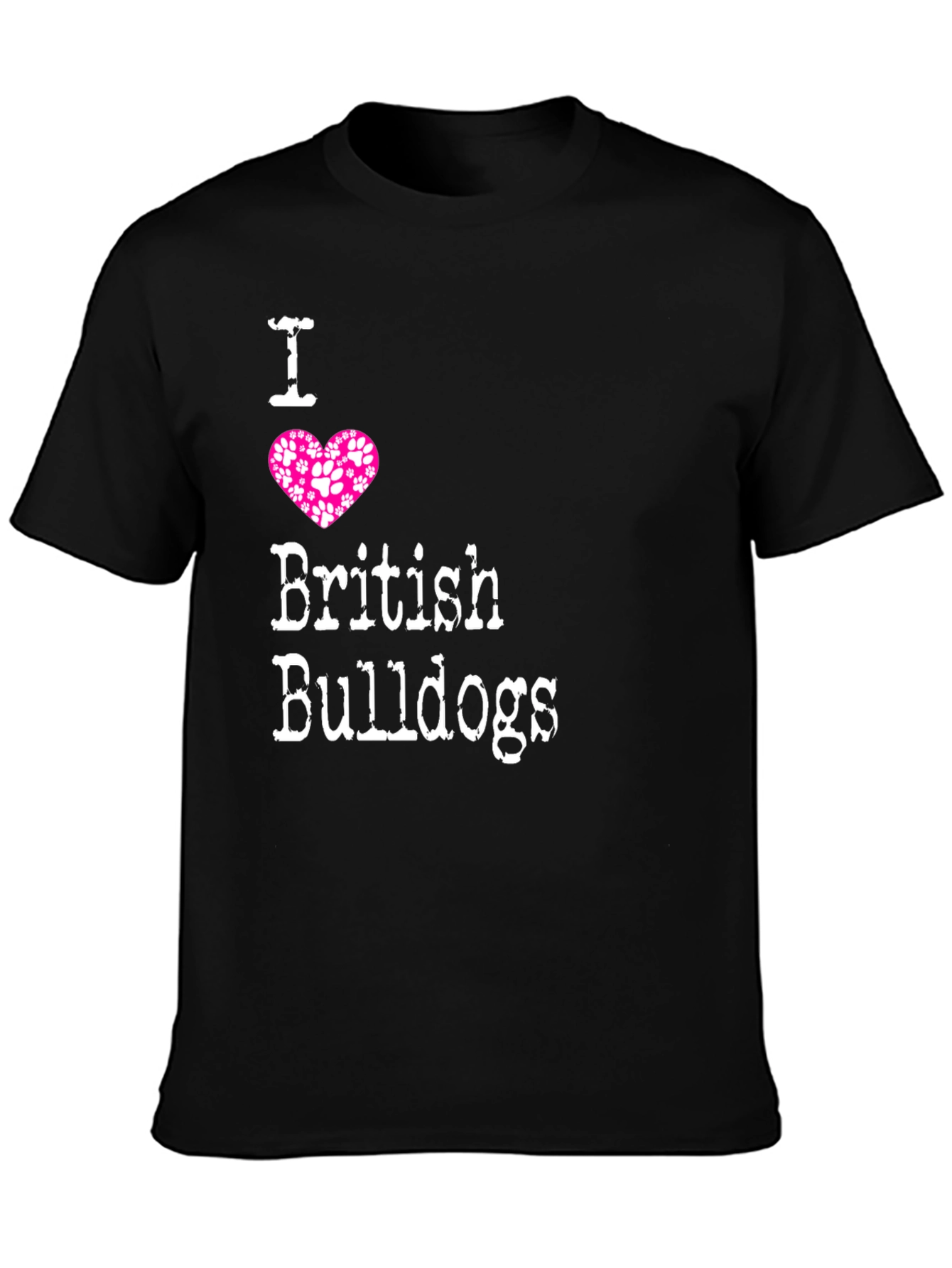 I Love British Bulldogs T-Shirt