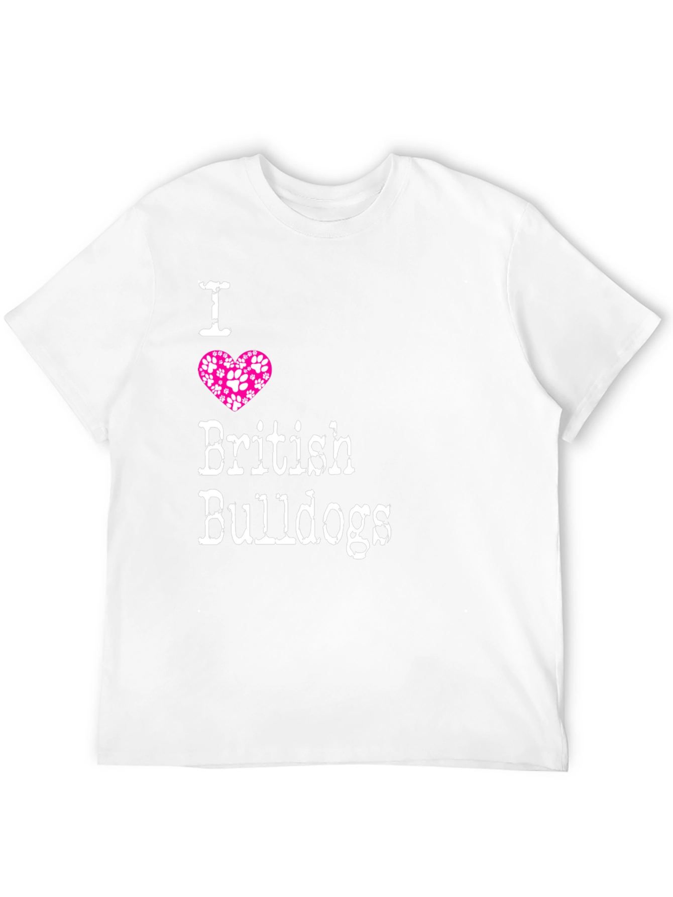 I Love British Bulldogs T-Shirt