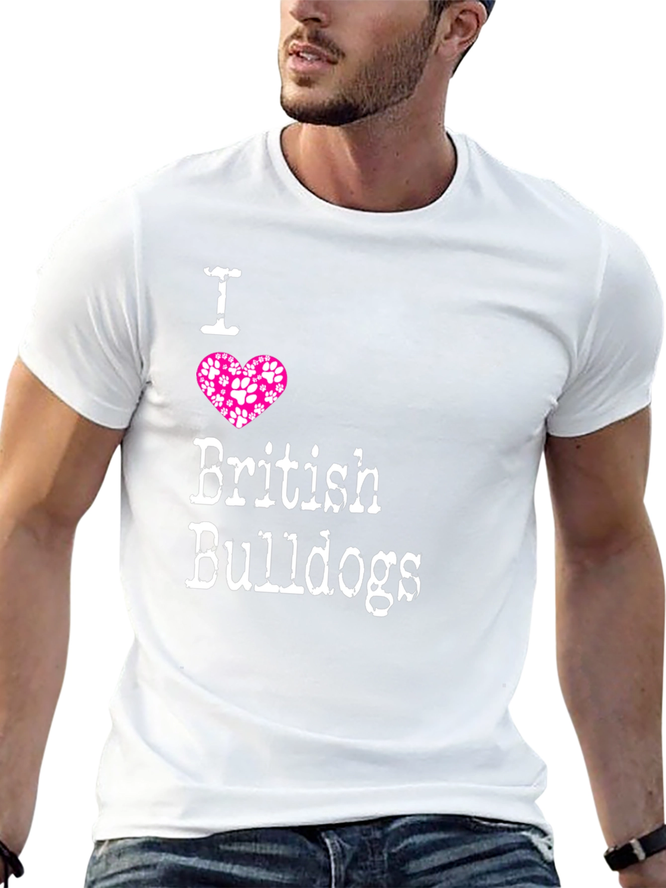 I Love British Bulldogs T-Shirt