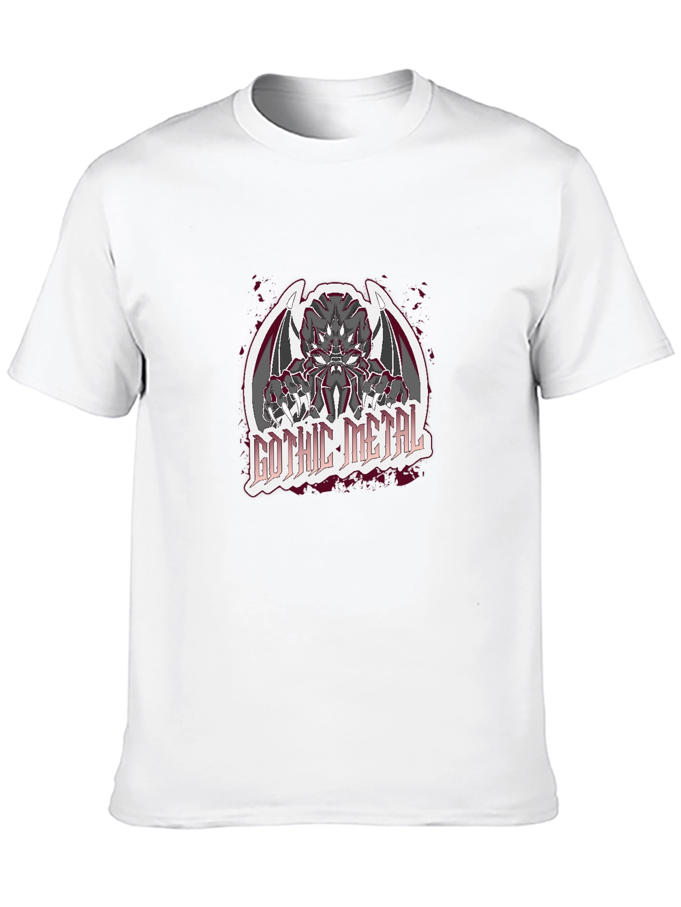 Gothic Metal Graphic Black T-Shirt