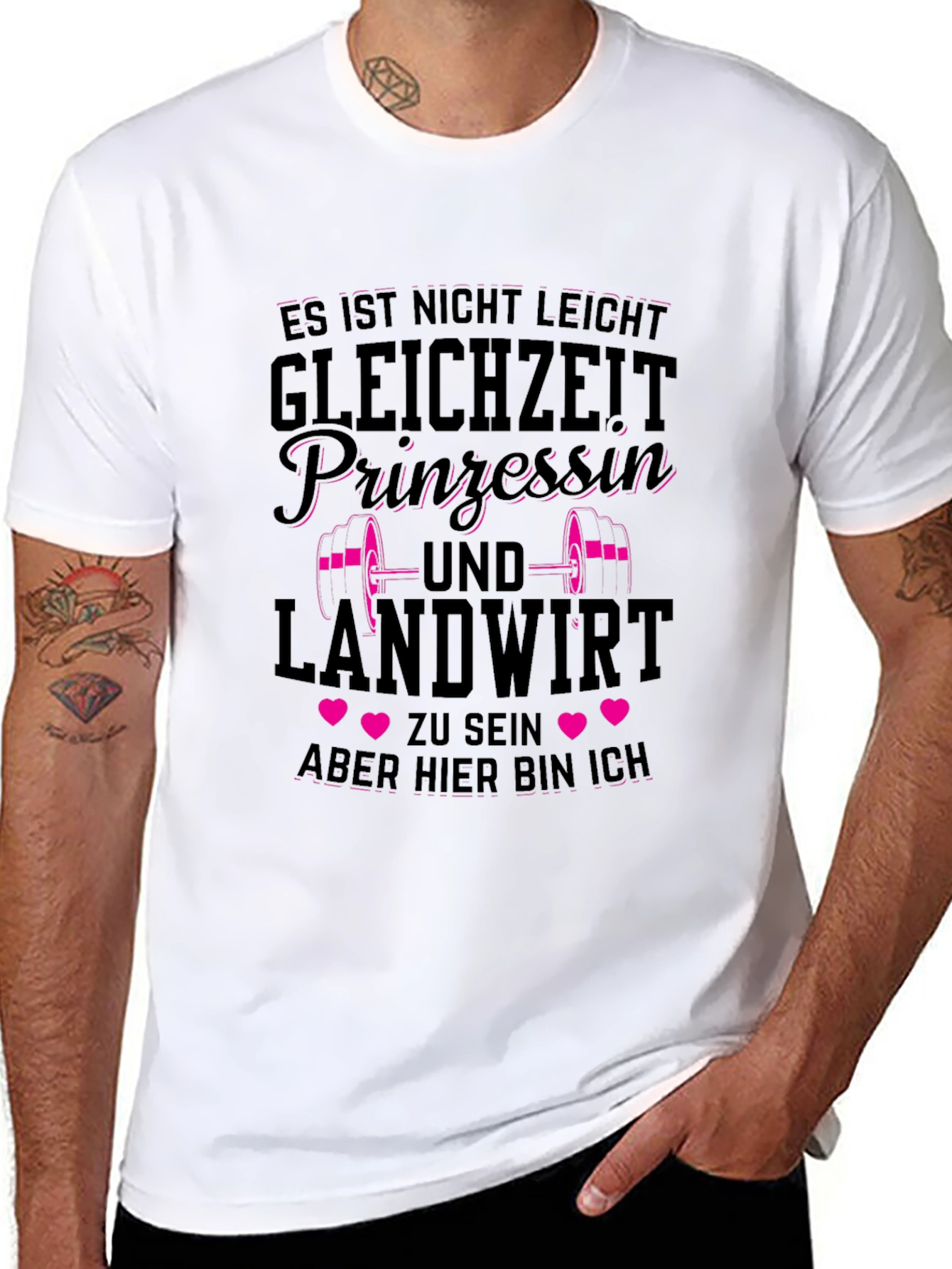 Princess and Farmer T-Shirt - Funny German Slogan