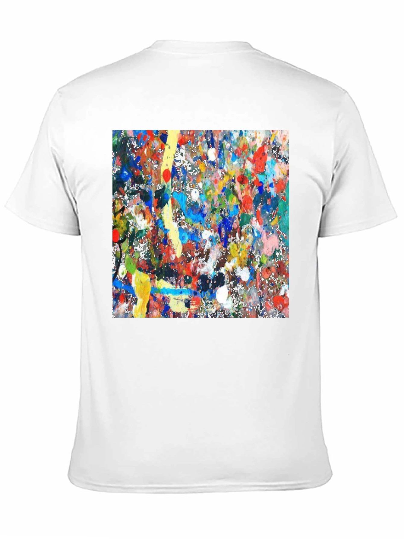 Abstract Art Splatter Print Black T-Shirt