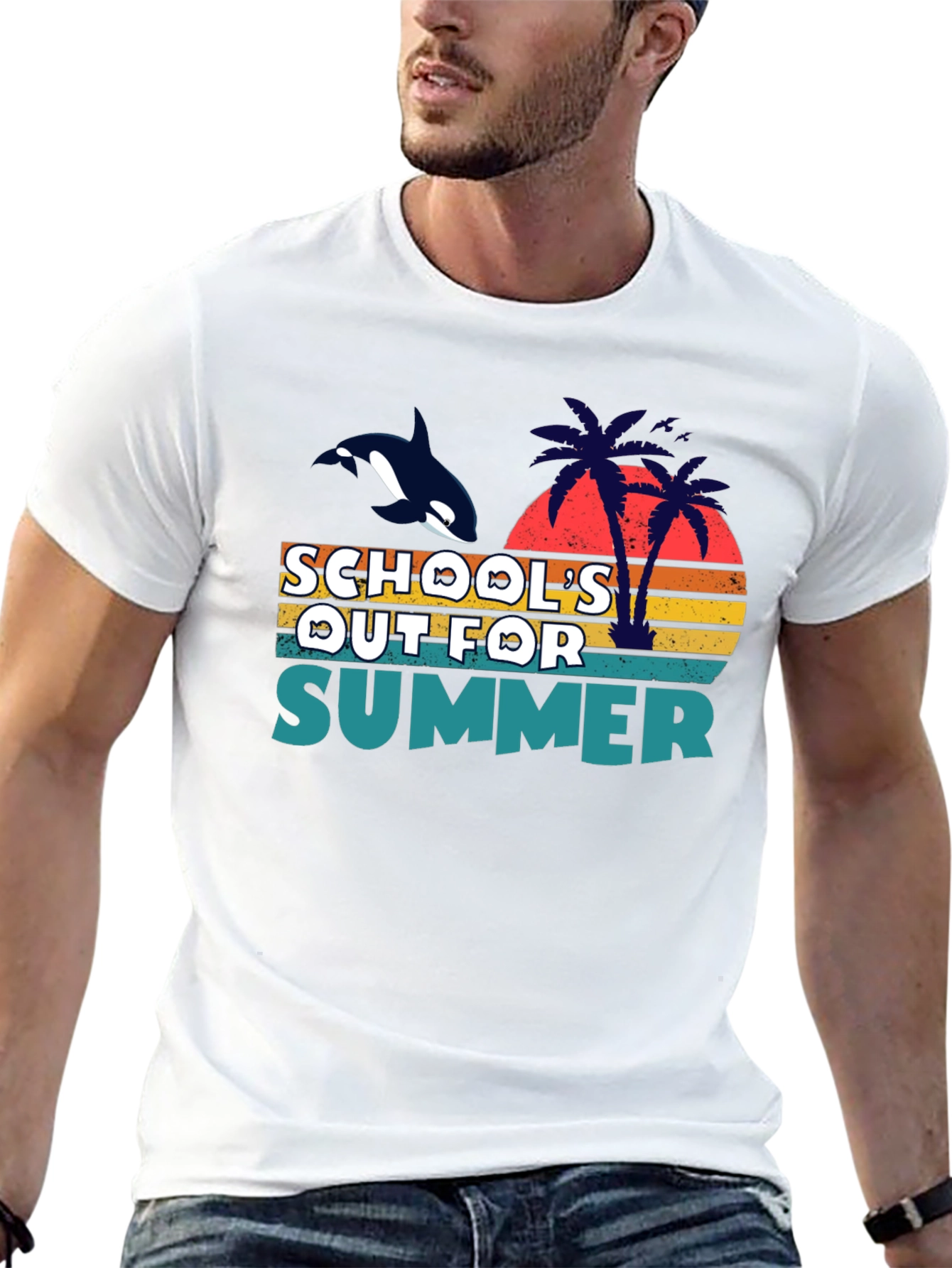 Schools Out for Summer Orca Graphic Tee