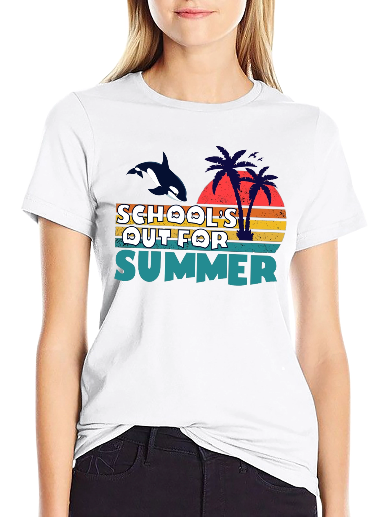 Schools Out for Summer Orca Graphic Tee