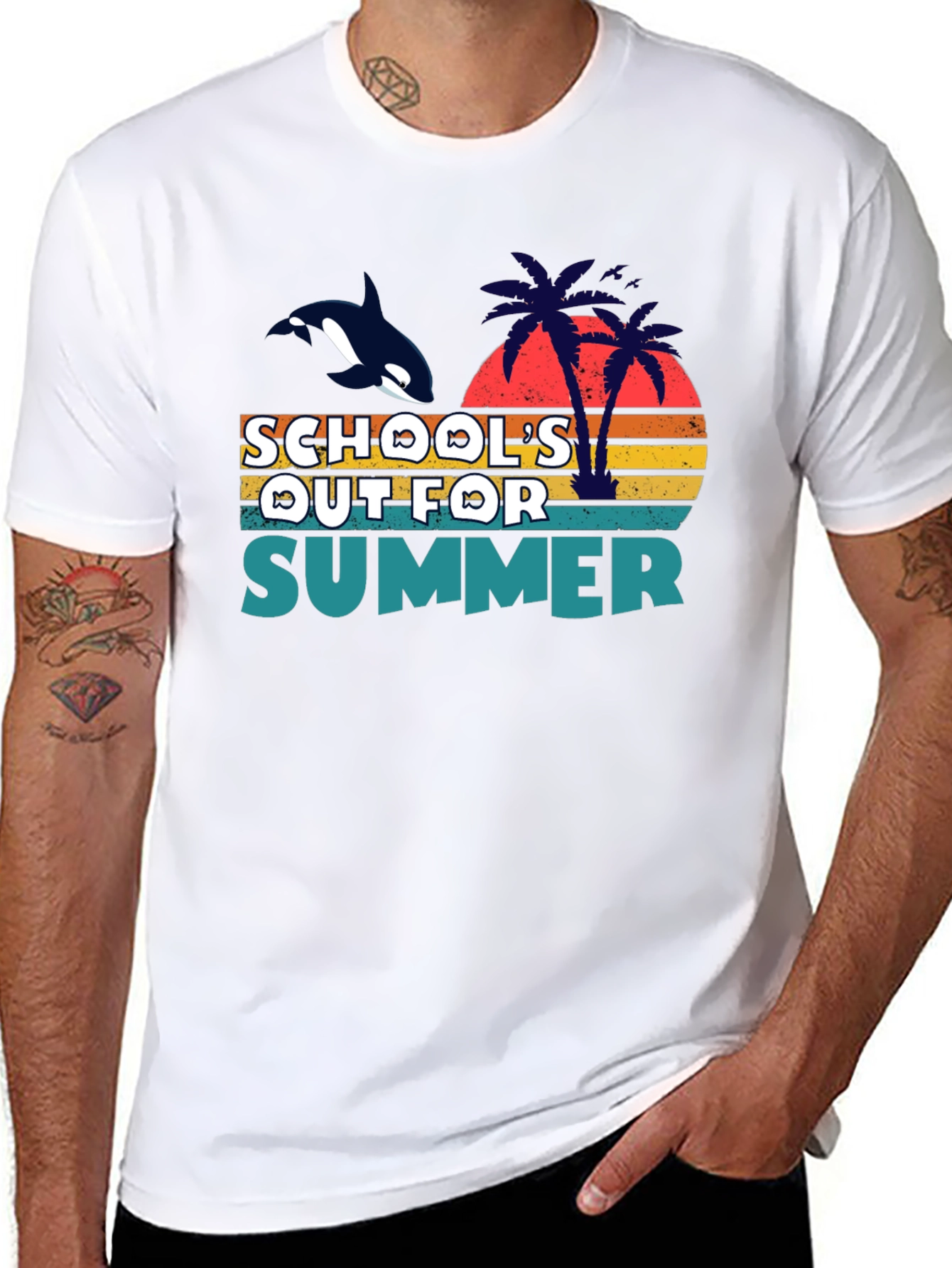 Schools Out for Summer Orca Graphic Tee