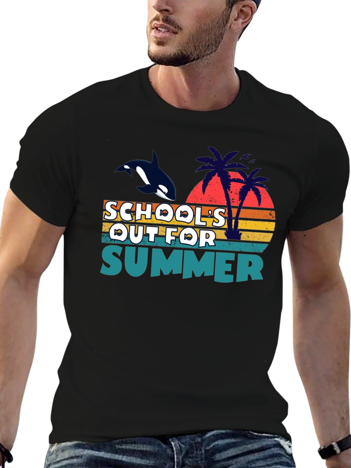 Schools Out for Summer Orca Graphic Tee