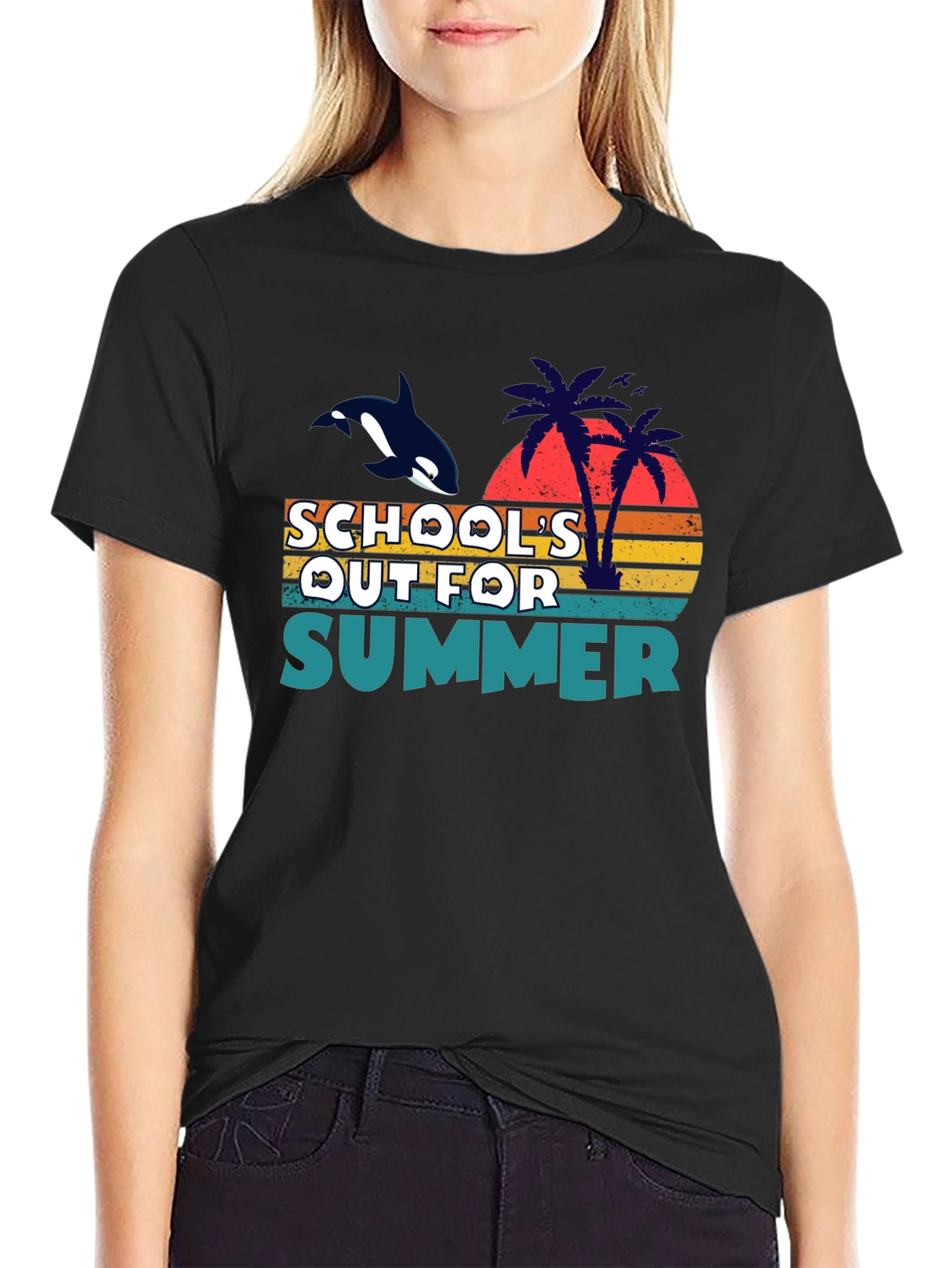 Schools Out for Summer Orca Graphic Tee