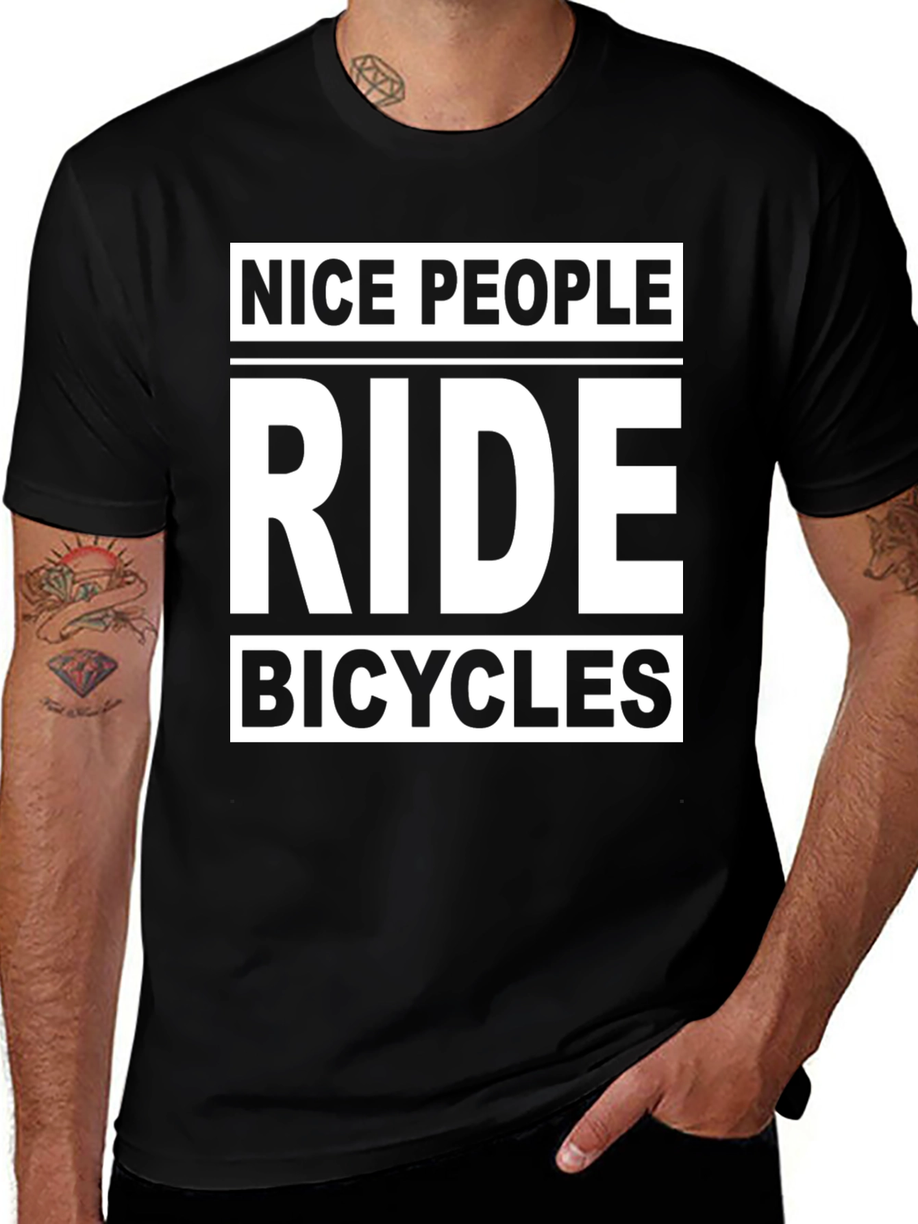 Nice People Ride Bicycles Graphic T-Shirt