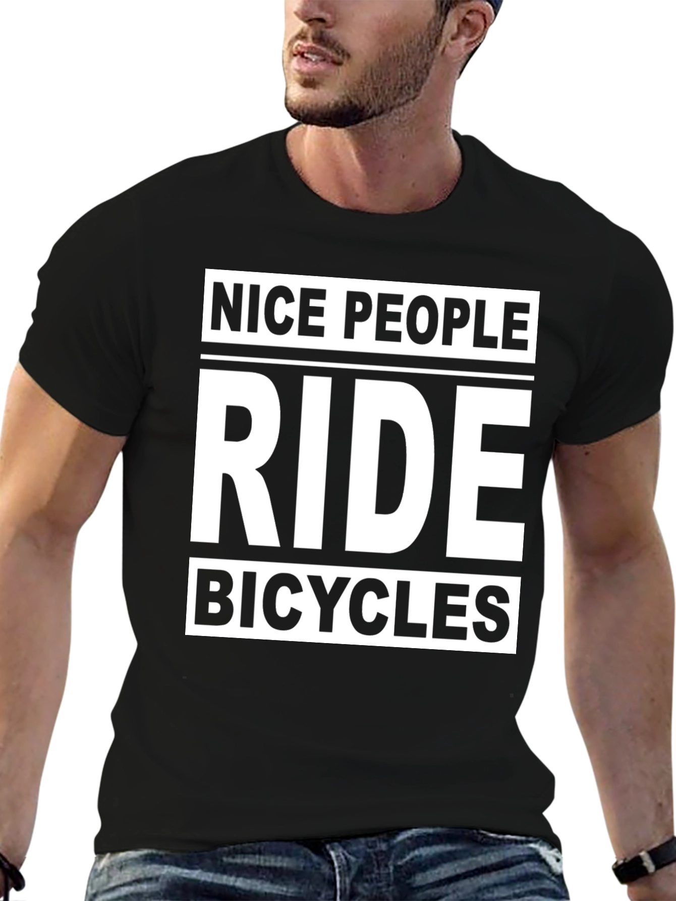 Nice People Ride Bicycles Graphic T-Shirt