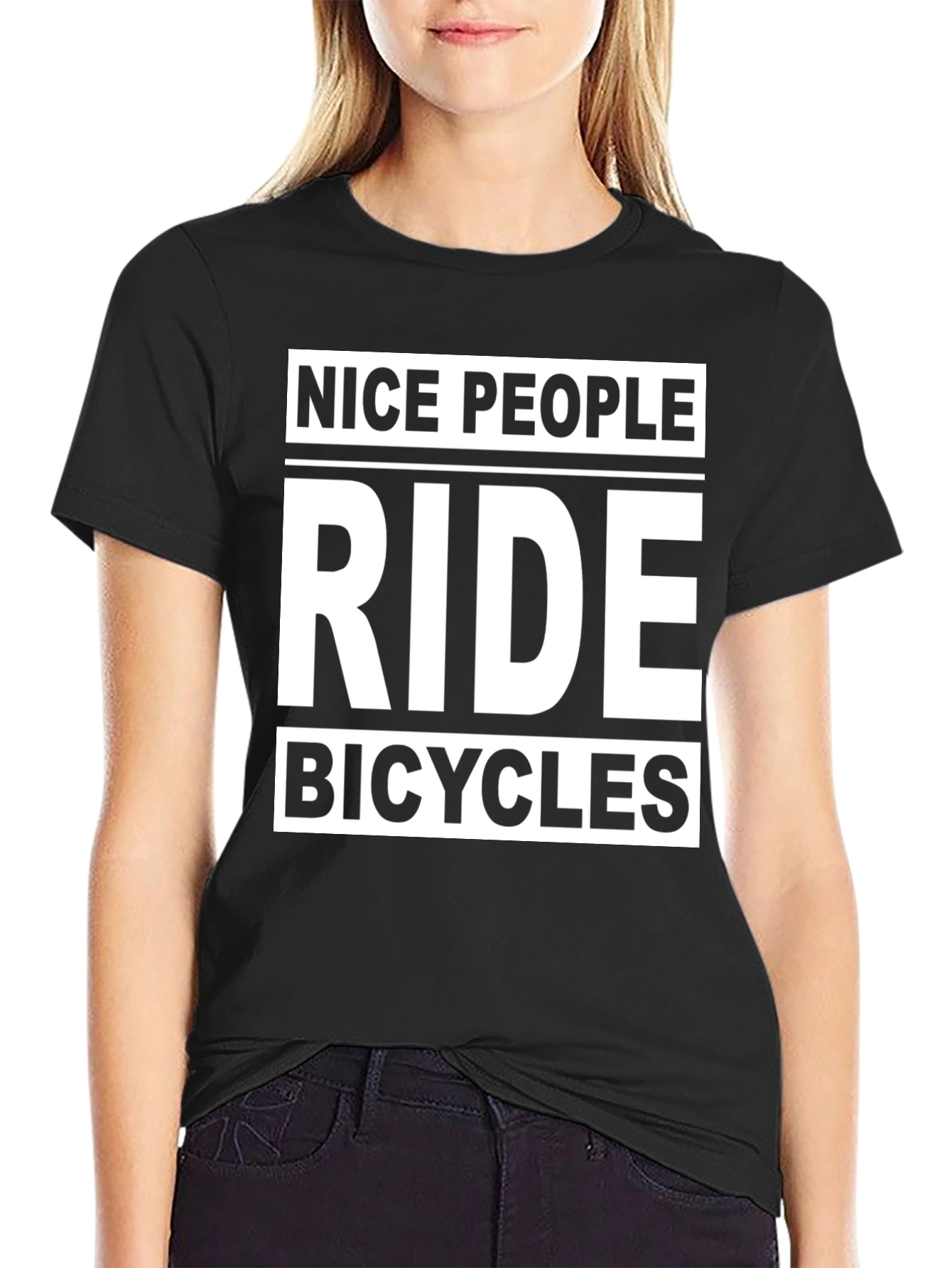 Nice People Ride Bicycles Graphic T-Shirt