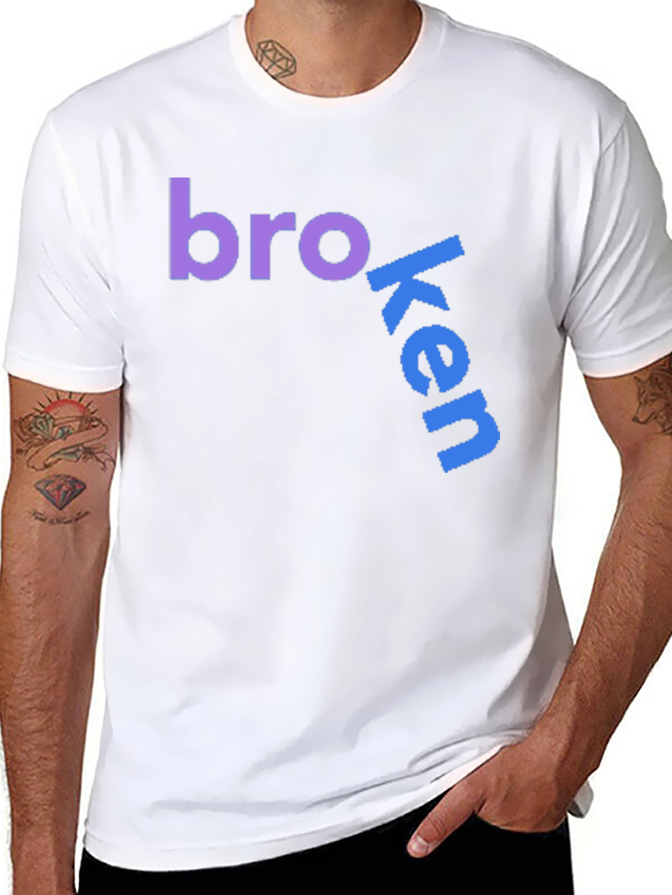 Broken Bro Graphic Tee - Comfy Cotton Blend