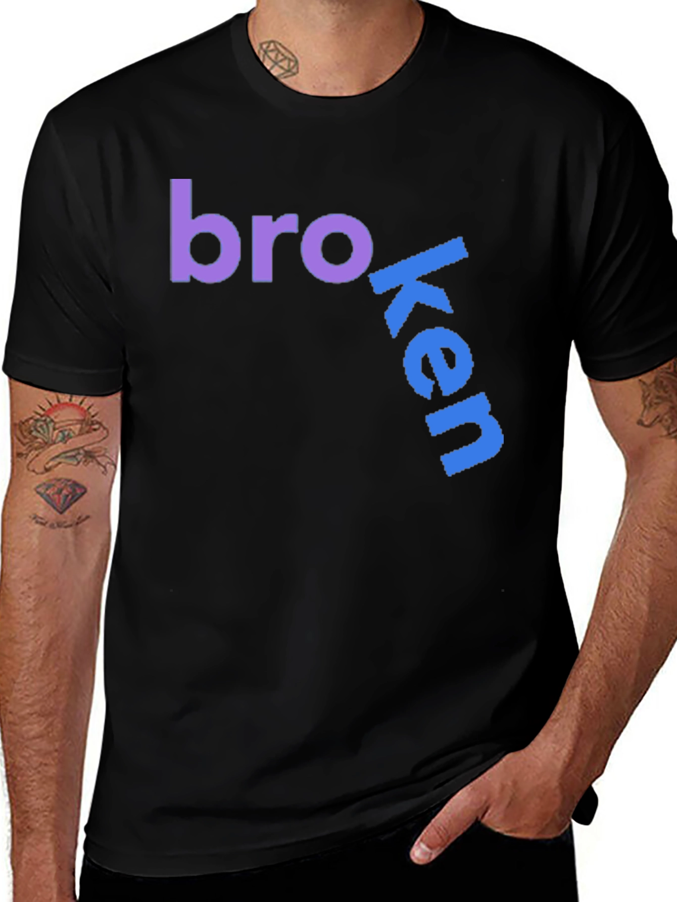 Broken Bro Graphic Tee - Comfy Cotton Blend