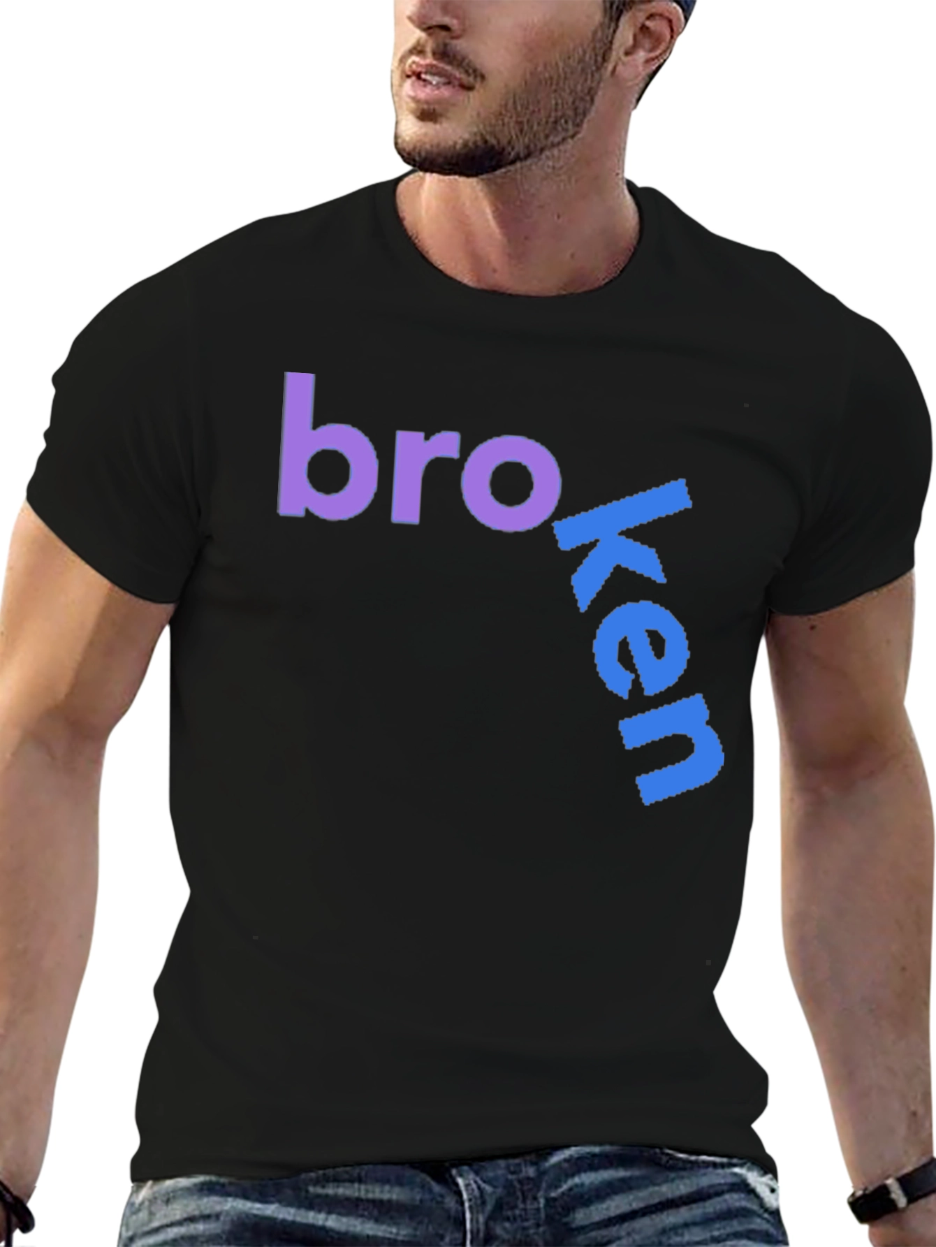 Broken Bro Graphic Tee - Comfy Cotton Blend
